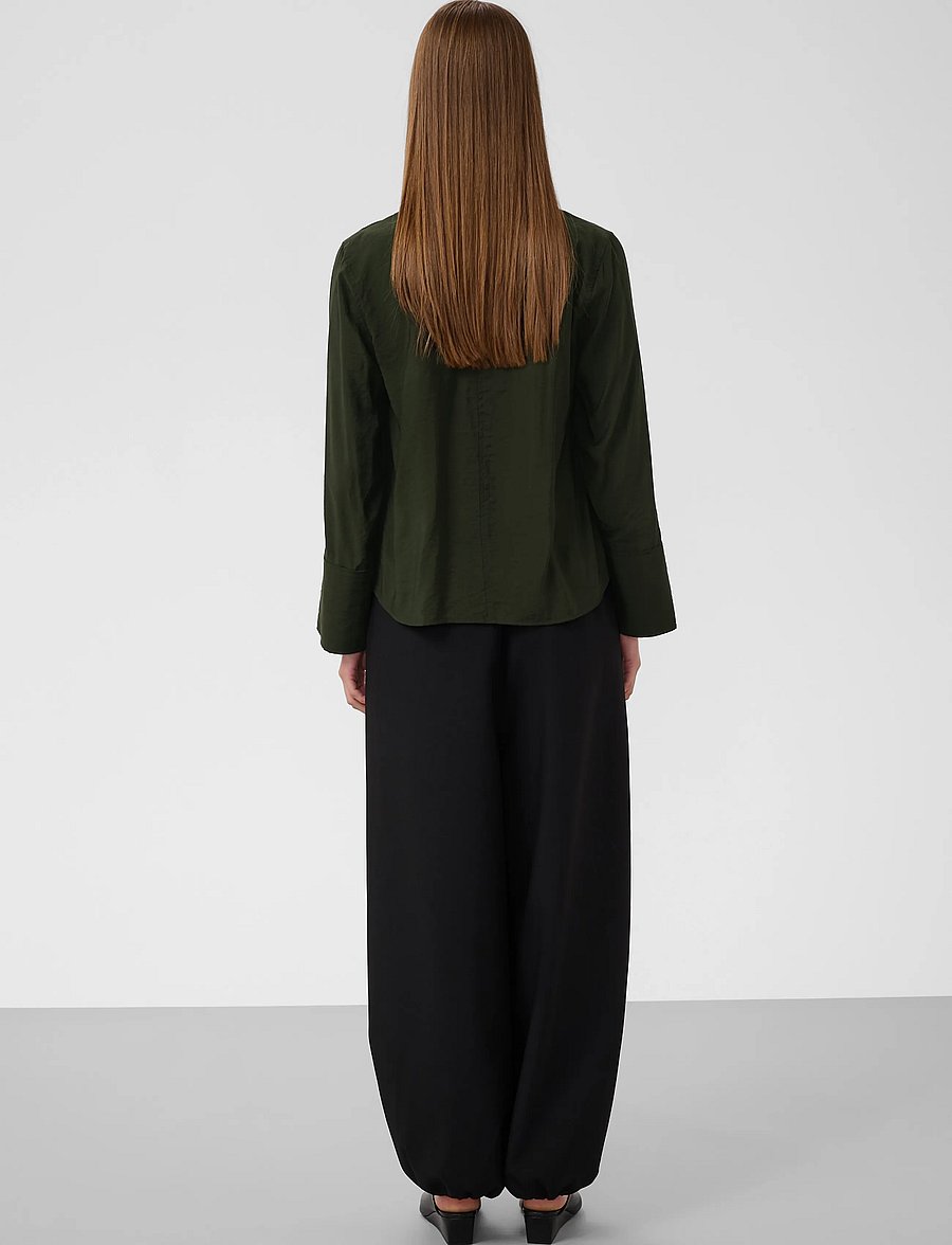 Soaked - SLLeodora Merapi V-neck Blouse - långärmade blusar - rosin - 4