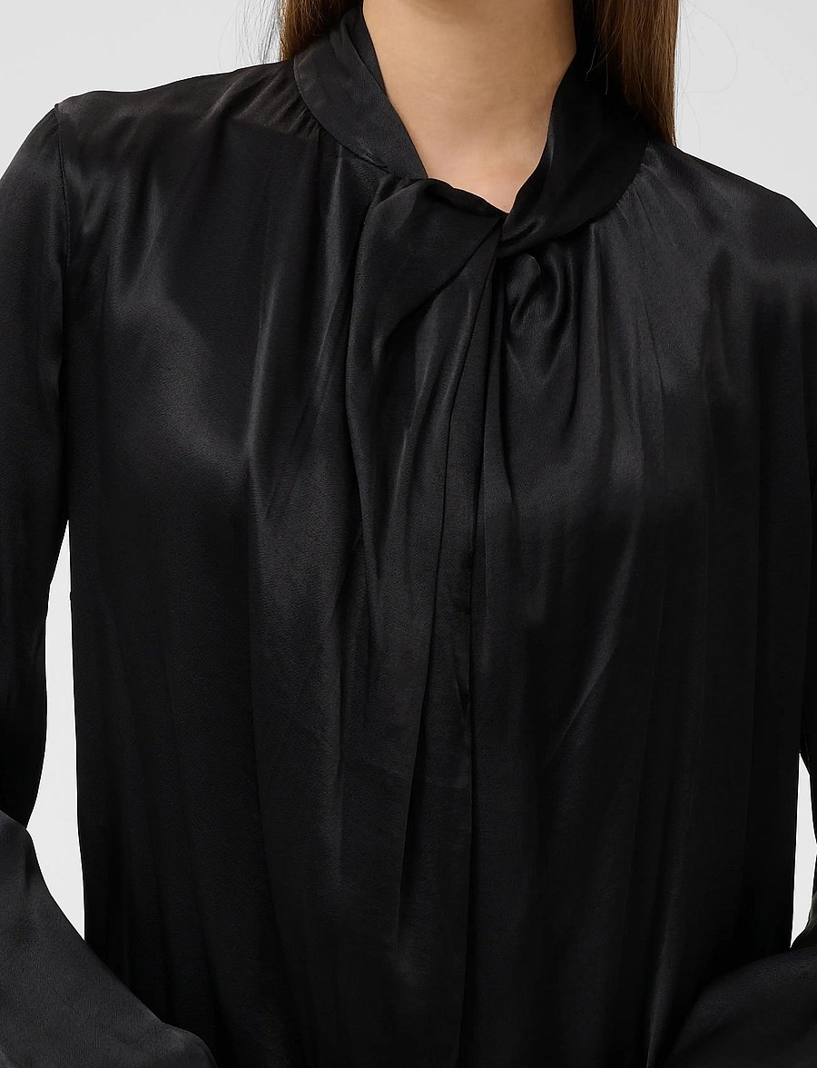 Soaked - SLNadeya Blouse LS - långärmade blusar - black - 5