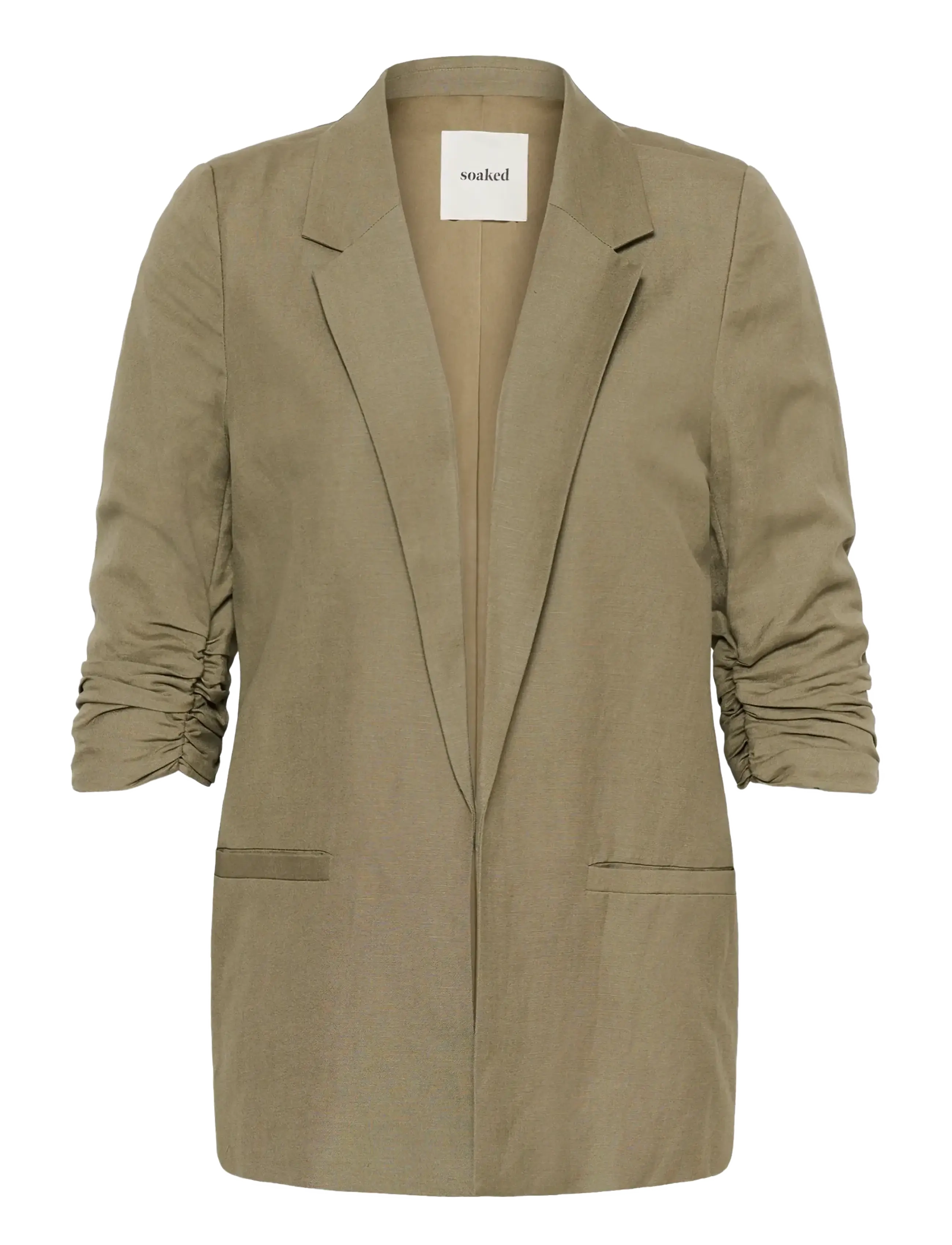 Soaked SLRagna Shirley Blazer - Tøj - DUSKY GREEN / khaki/green