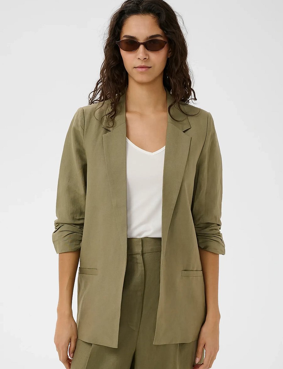 Soaked - SLRagna Shirley Blazer - single breasted blazers - dusky green - 0