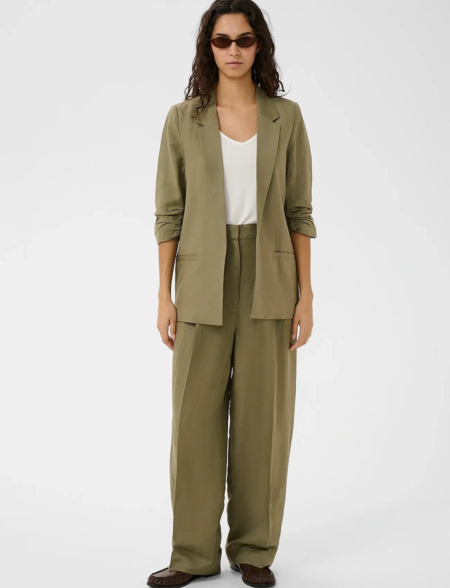 Soaked - SLRagna Shirley Blazer - single breasted blazers - dusky green - 3