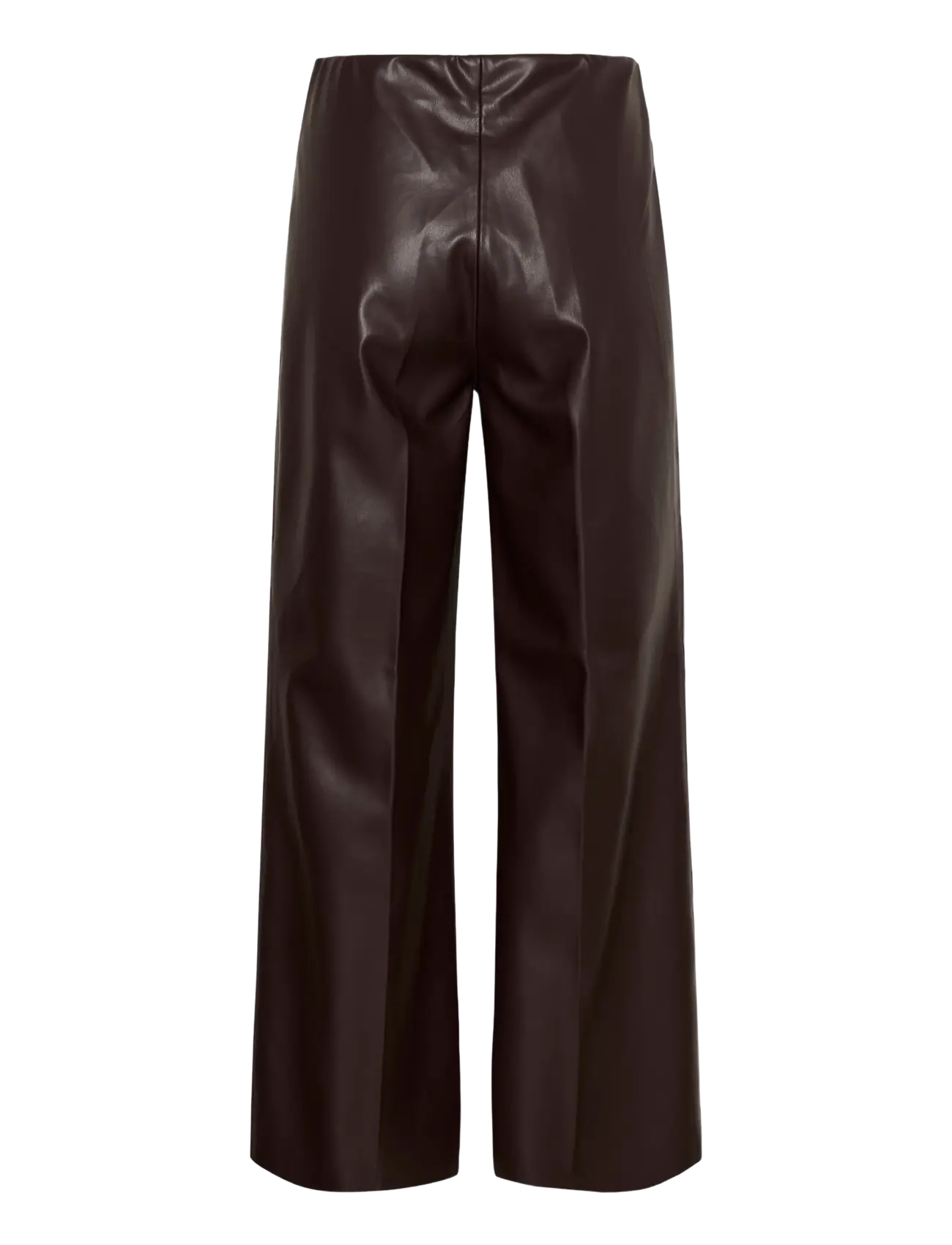 Soaked - SLKaylee Wide Long Pants - leather trousers - chocolate torte - 2