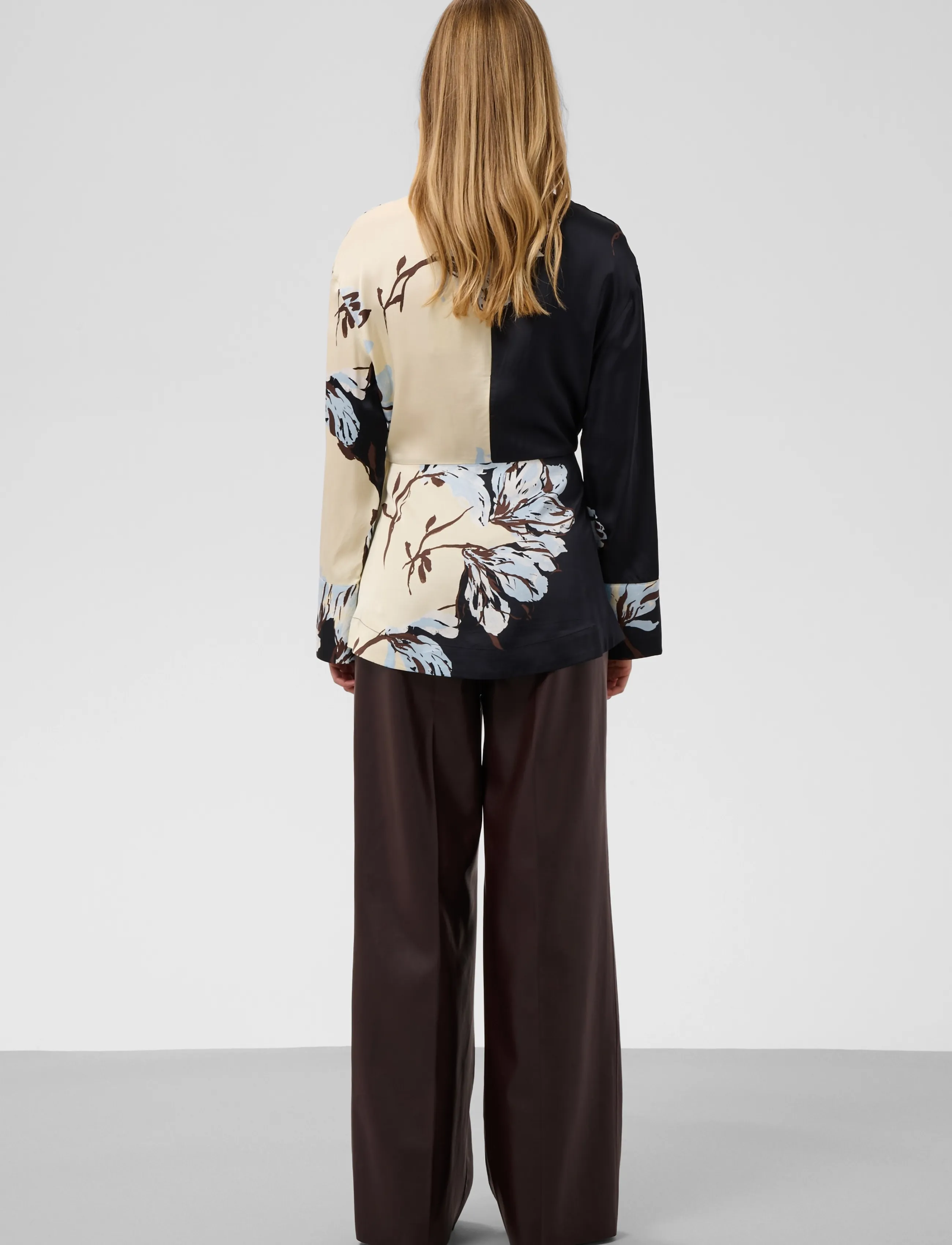 Soaked - SLKaylee Wide Long Pants - leather trousers - chocolate torte - 4
