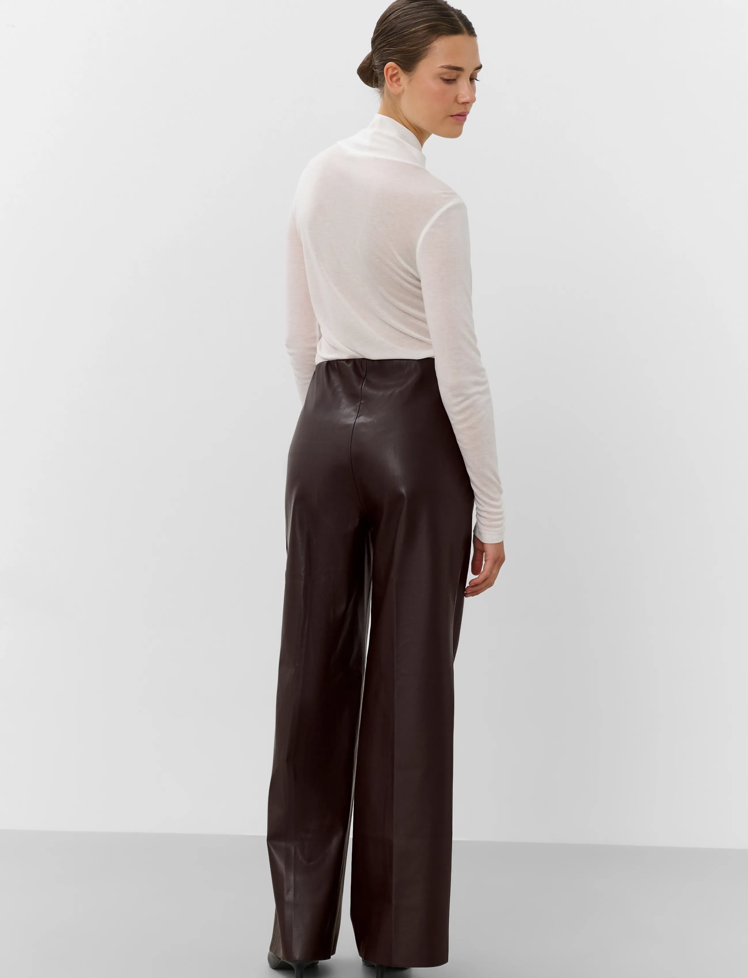 Soaked - SLKaylee Wide Long Pants - festkläder till outletpriser - chocolate torte - 4