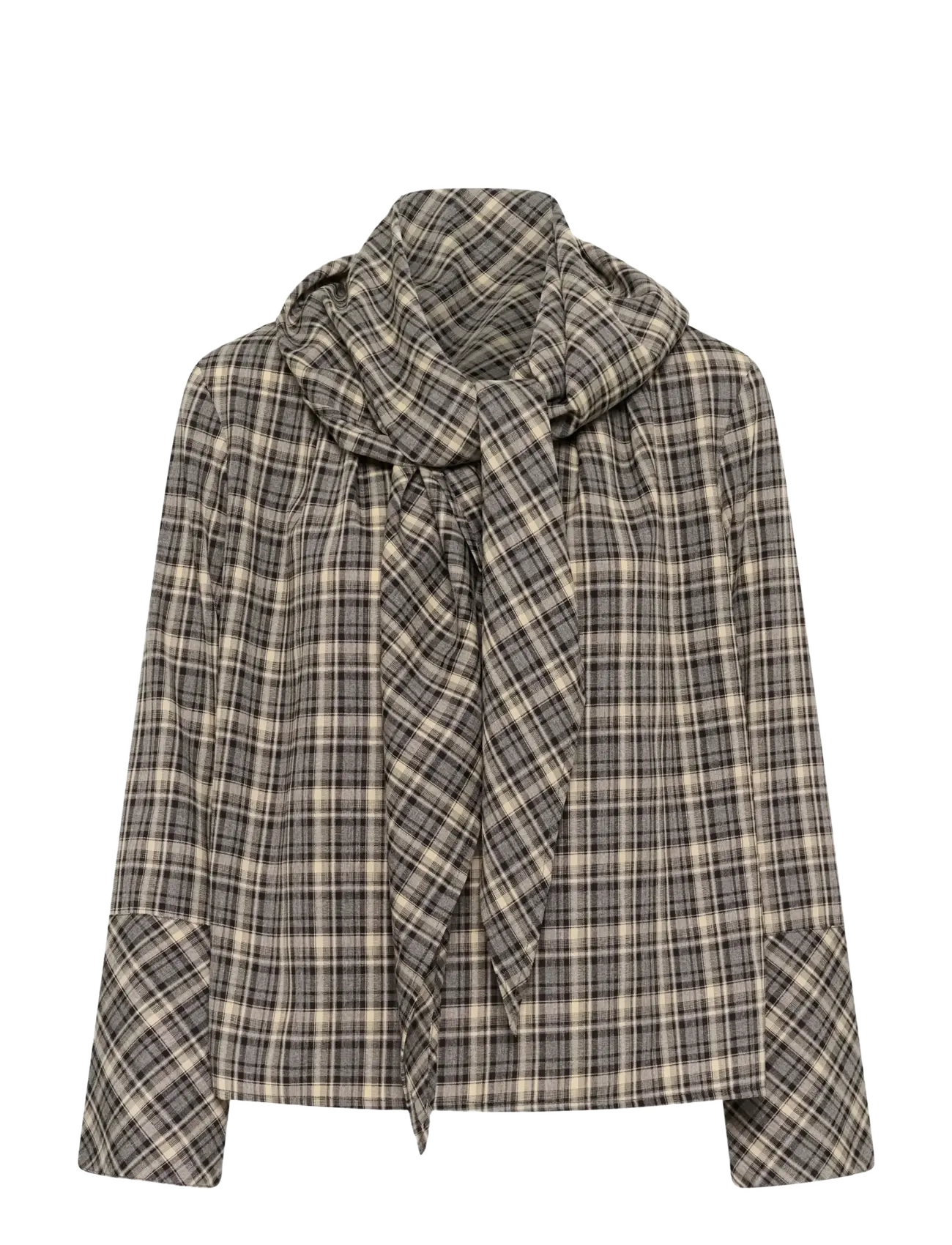 Soaked - SLShiba Blouse - black and cream check - 1