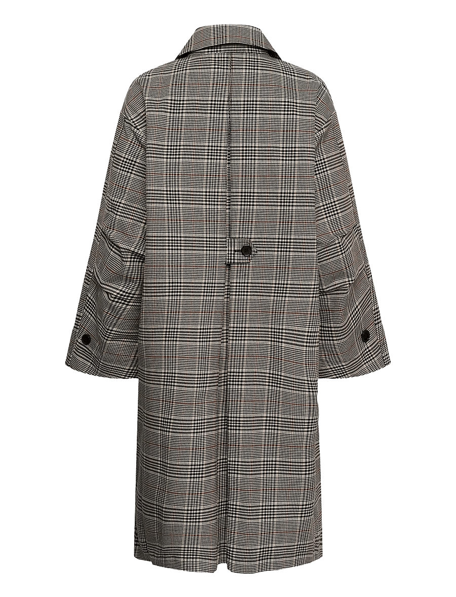 Soaked - SLChecky Cade Coat - trenchcoats - oatmeal check - 2