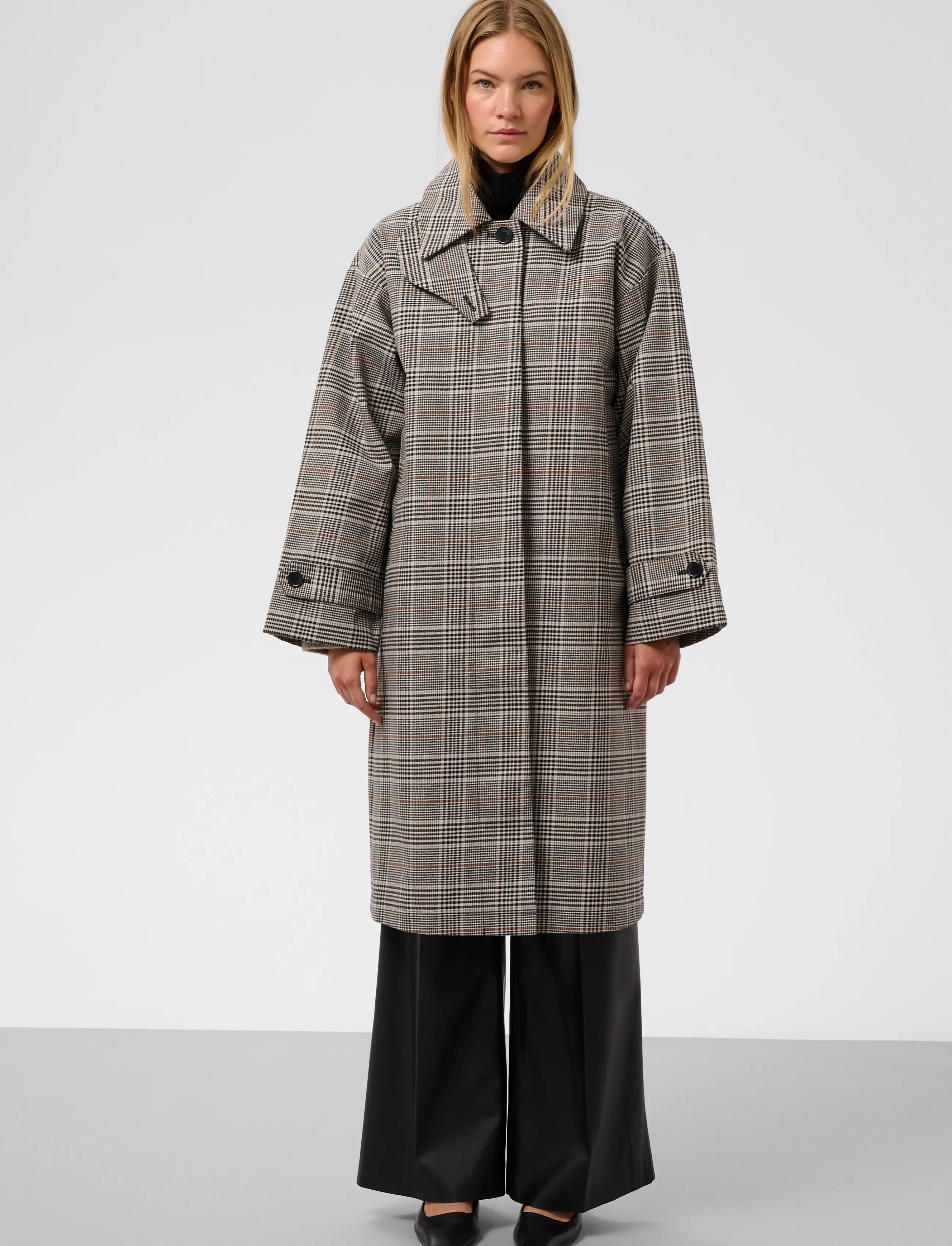 Soaked SLChecky Cade Coat - Soaked in Luxury - OATMEAL CHECK / beige