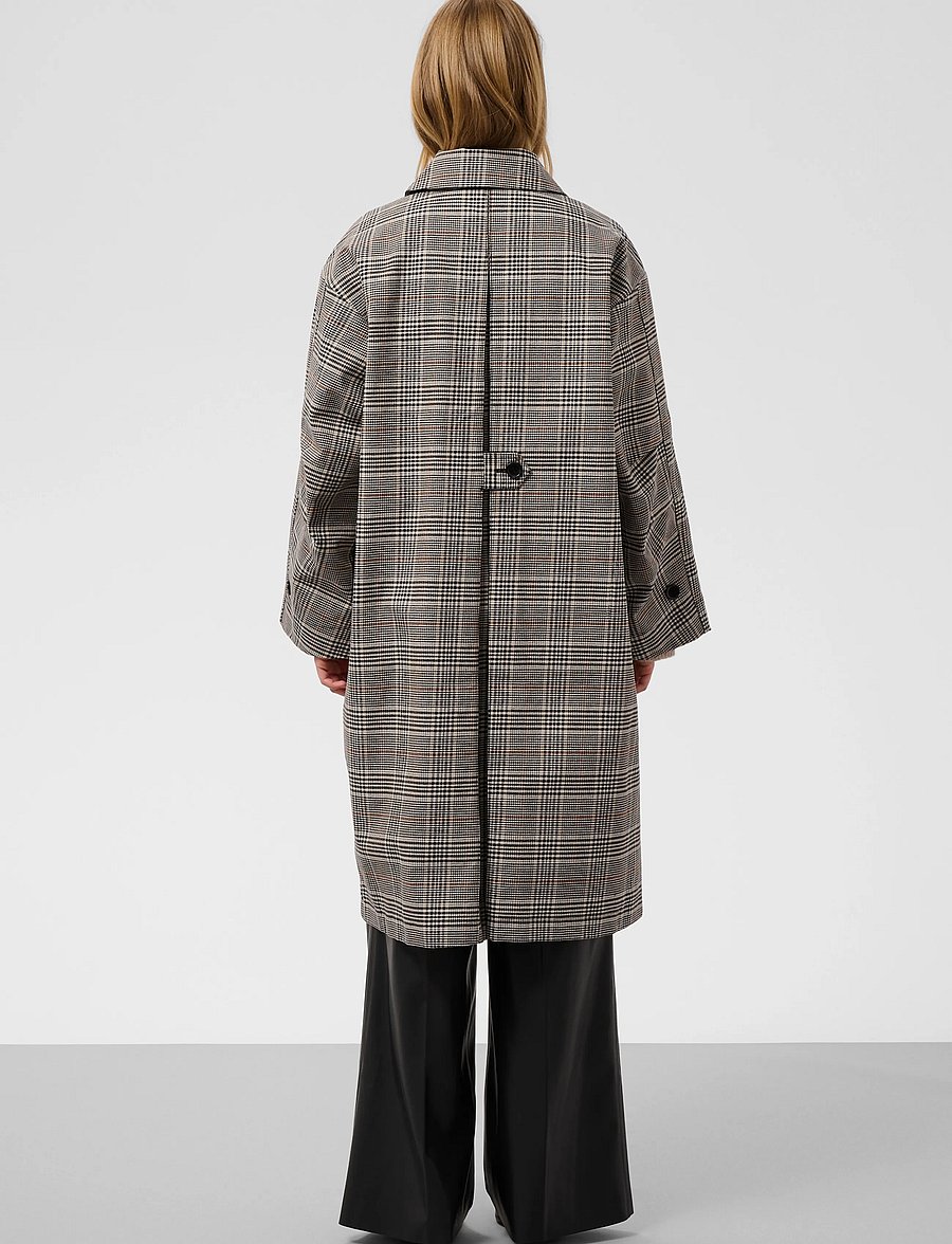 Soaked - SLChecky Cade Coat - trenchcoats - oatmeal check - 3
