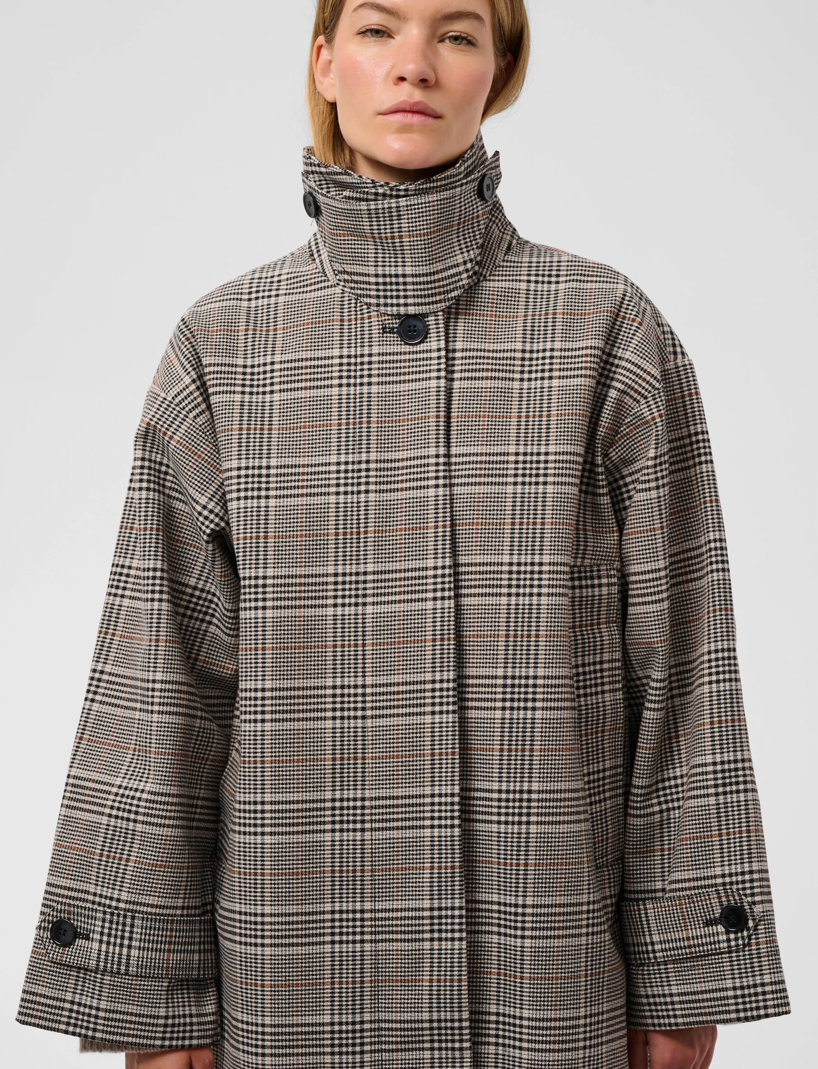 Soaked - SLChecky Cade Coat - oatmeal check - 5