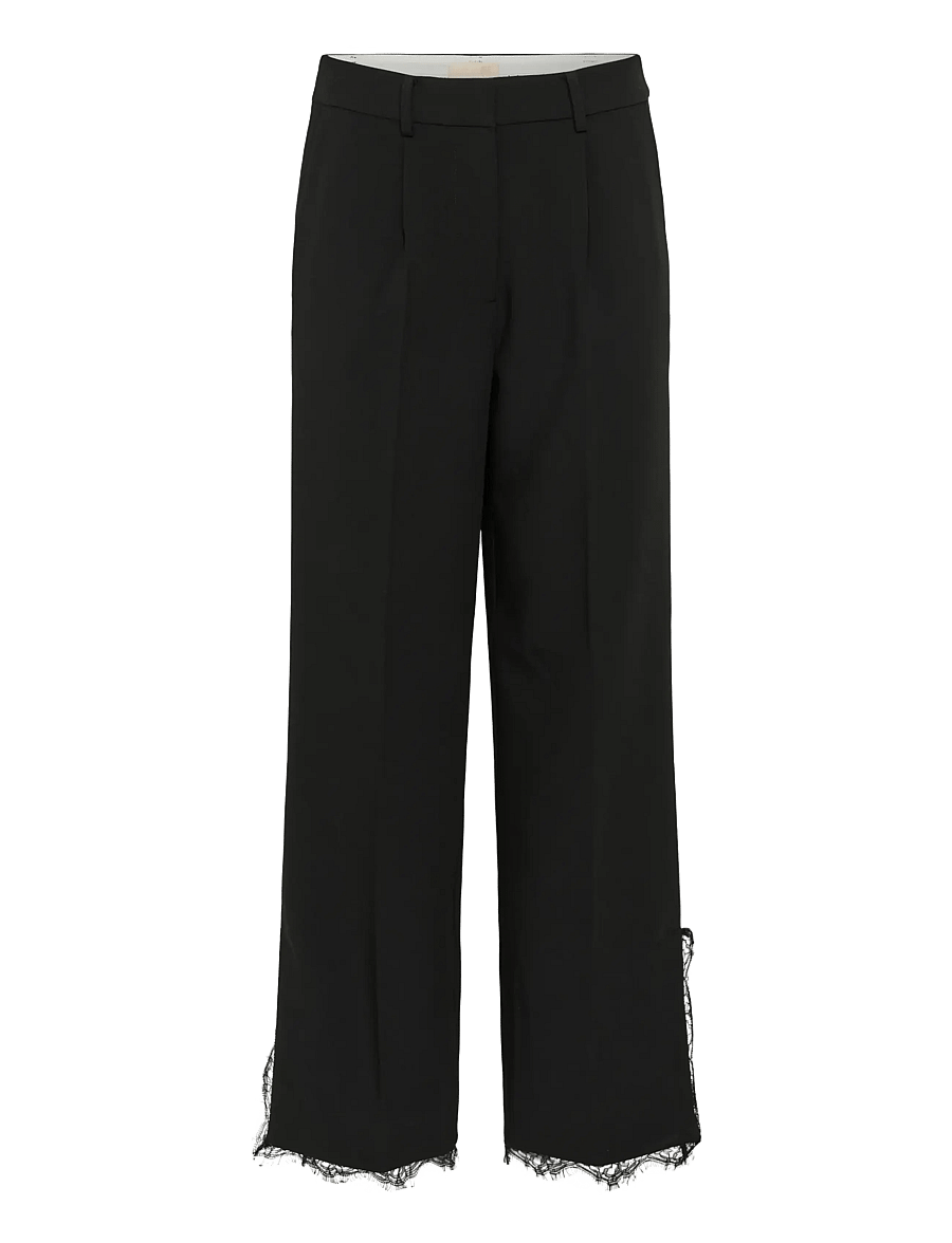 Soaked - SLCorinne Suiting Pants Lace - tailored trousers - black - 1