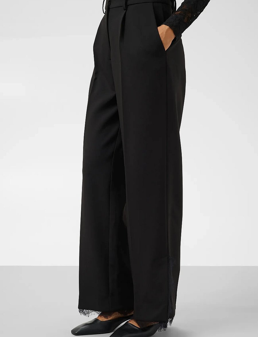 Soaked - SLCorinne Suiting Pants Lace - tailored trousers - black - 0
