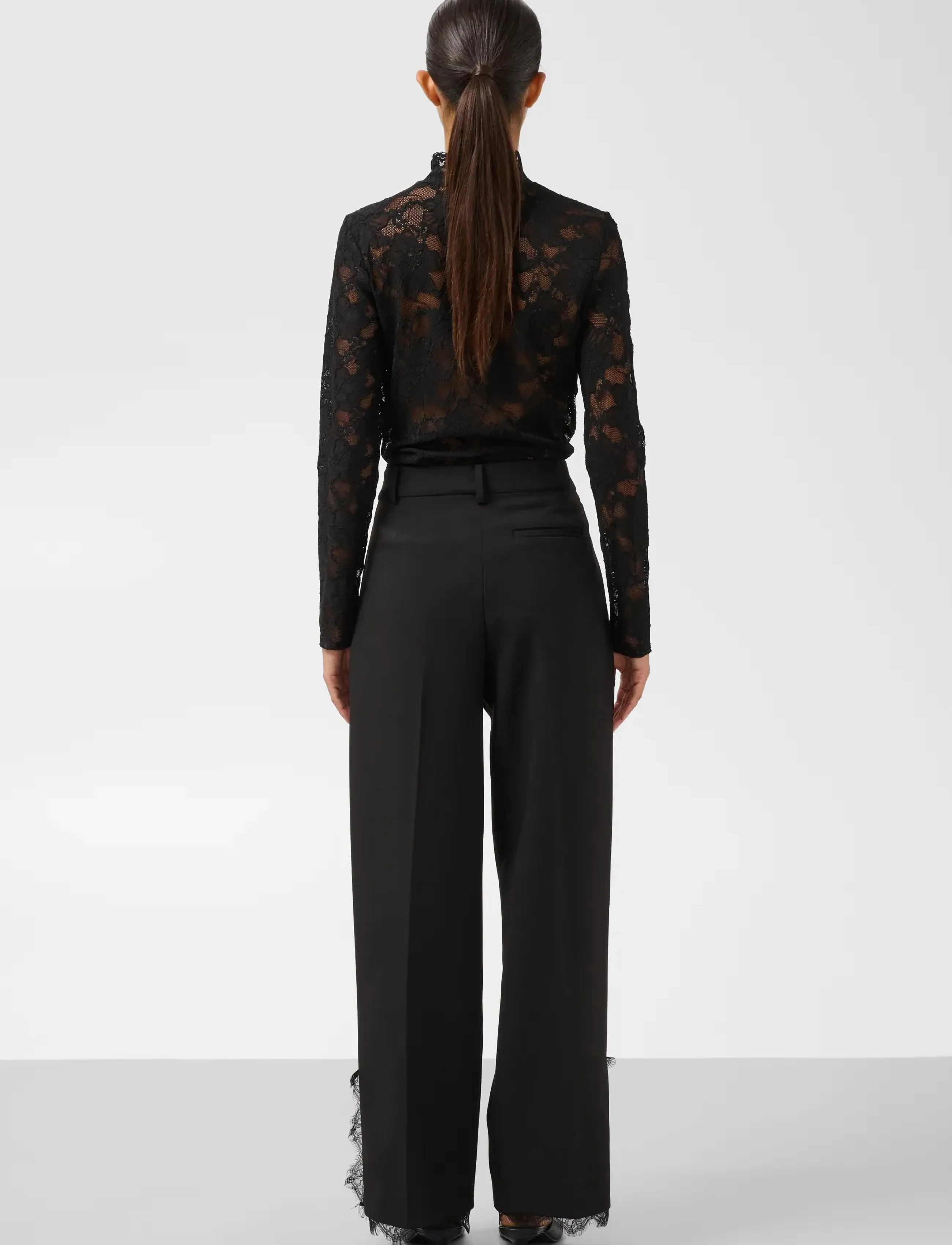 Soaked - SLCorinne Suiting Pants Lace - tailored trousers - black - 4