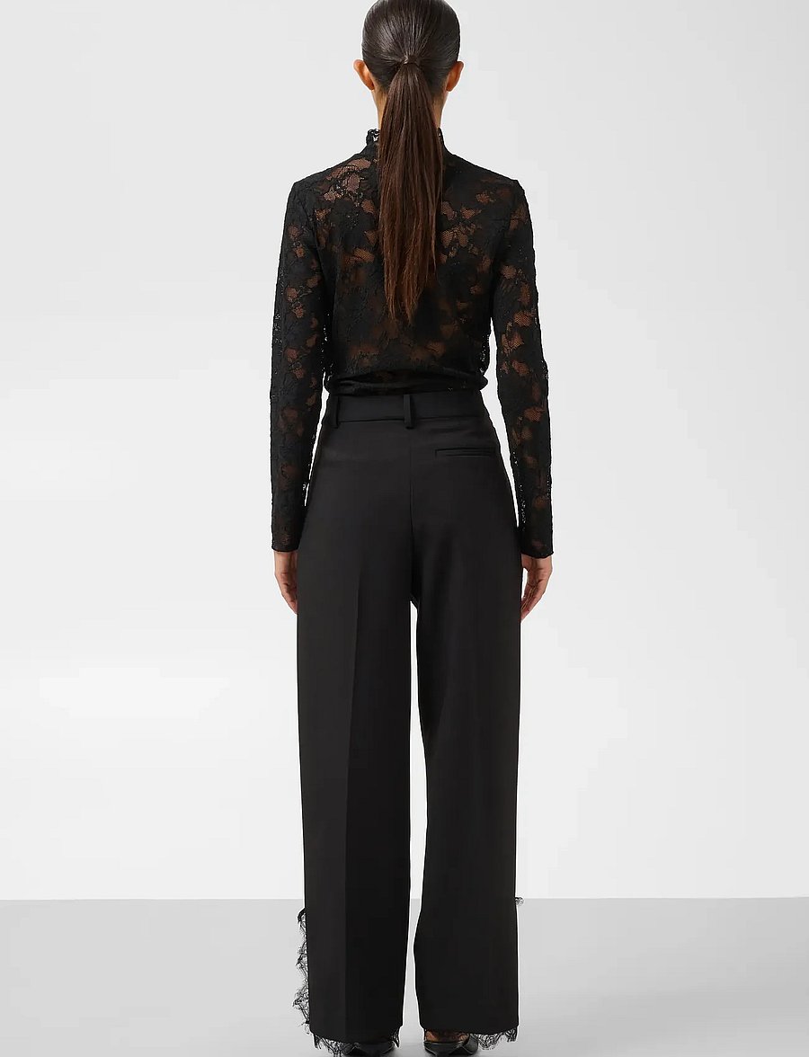 Soaked - SLCorinne Suiting Pants Lace - tailored trousers - black - 4