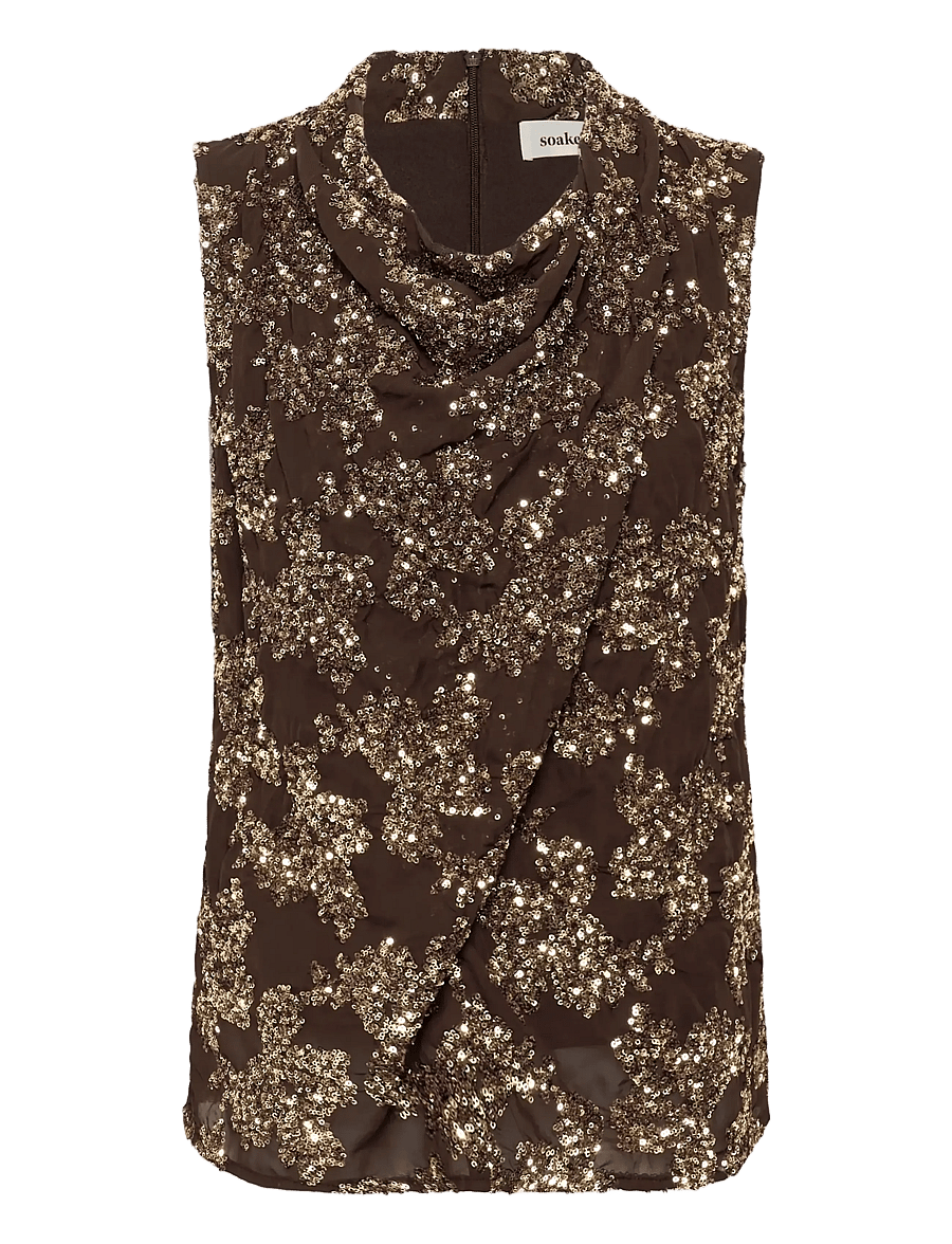 Soaked - SLAydea Draped Top - sleeveless blouses - mole' - 1