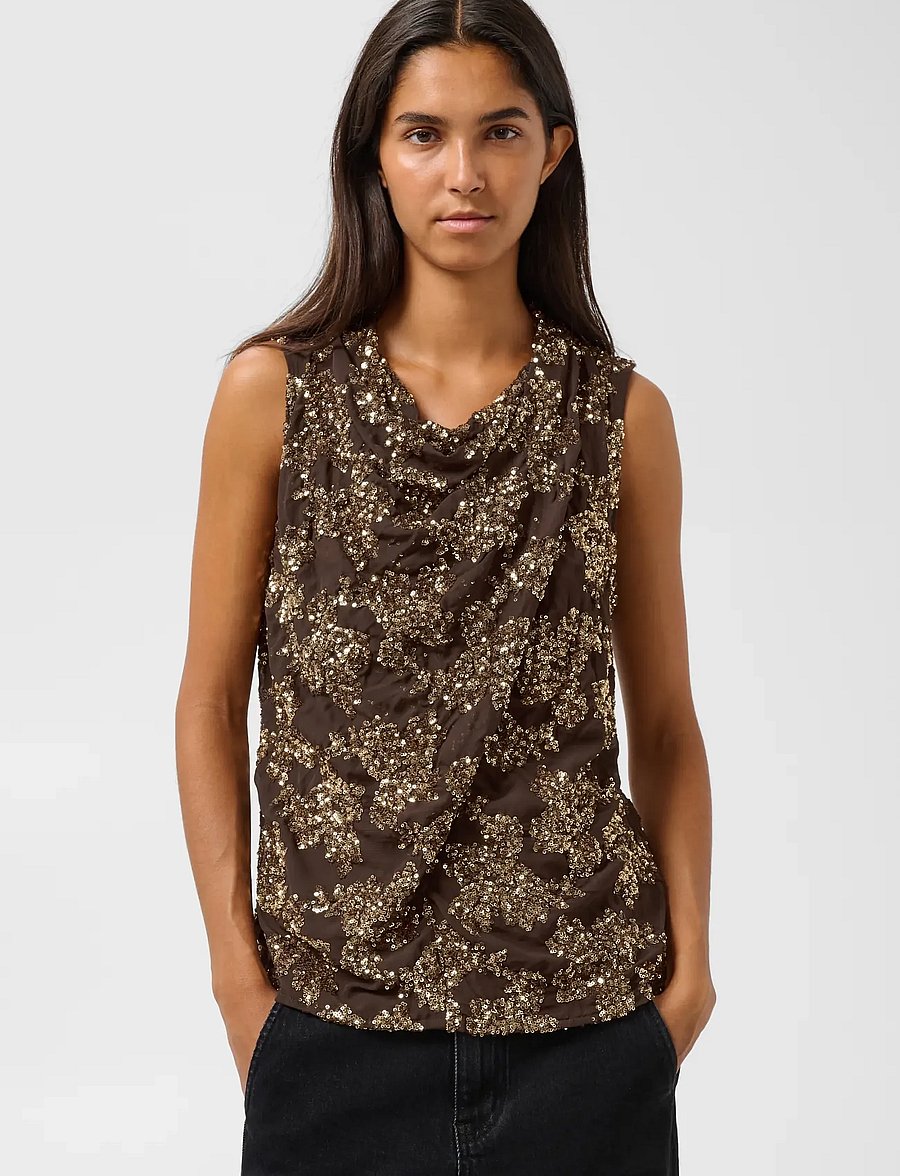 Soaked - SLAydea Draped Top - sleeveless blouses - mole' - 0