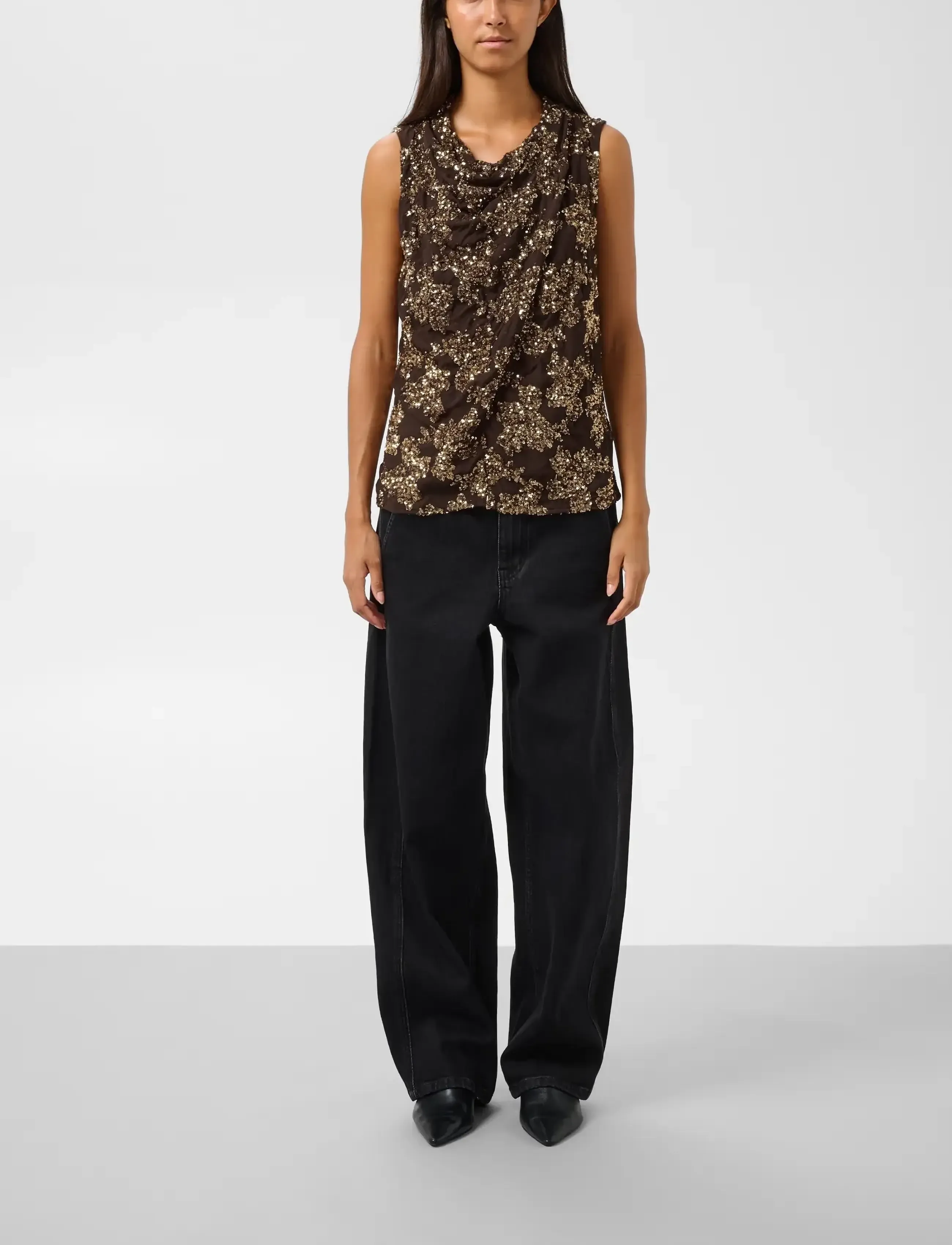 Soaked - SLAydea Draped Top - mole' - 3