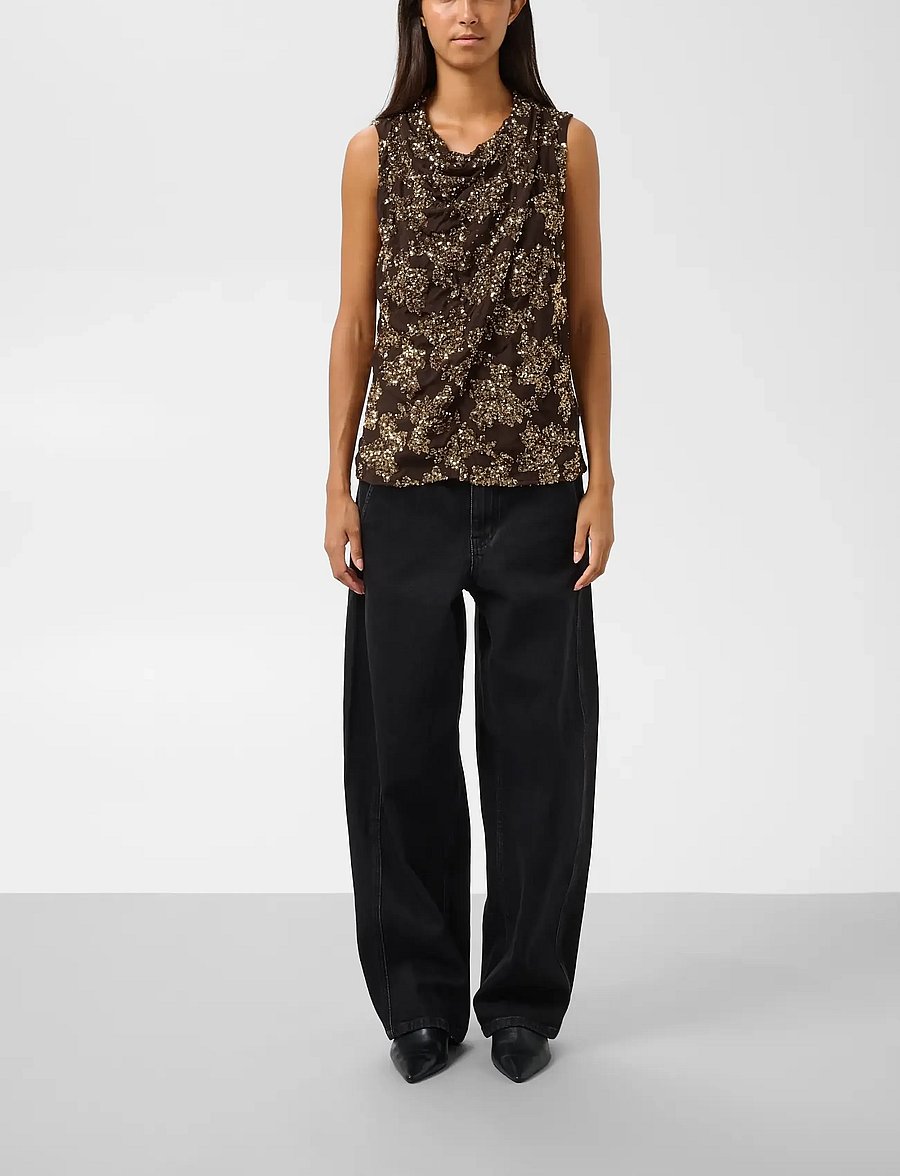 Soaked - SLAydea Draped Top - sleeveless blouses - mole' - 3