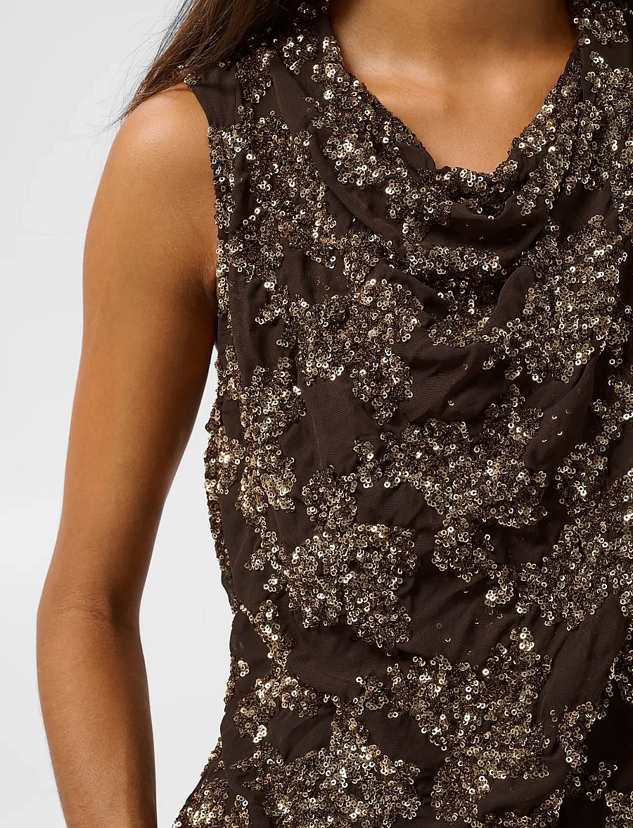 Soaked - SLAydea Draped Top - sleeveless blouses - mole' - 5
