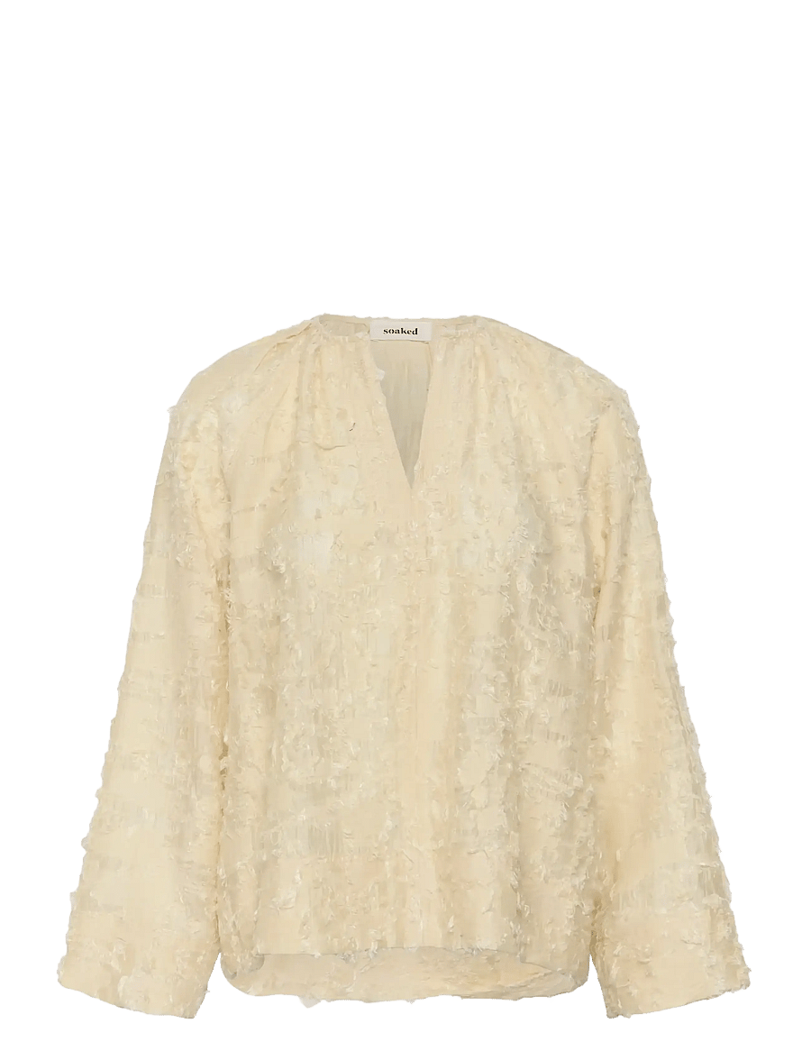 Soaked - SLRochelle Blouse - long sleeved blouses - whisper white - 1