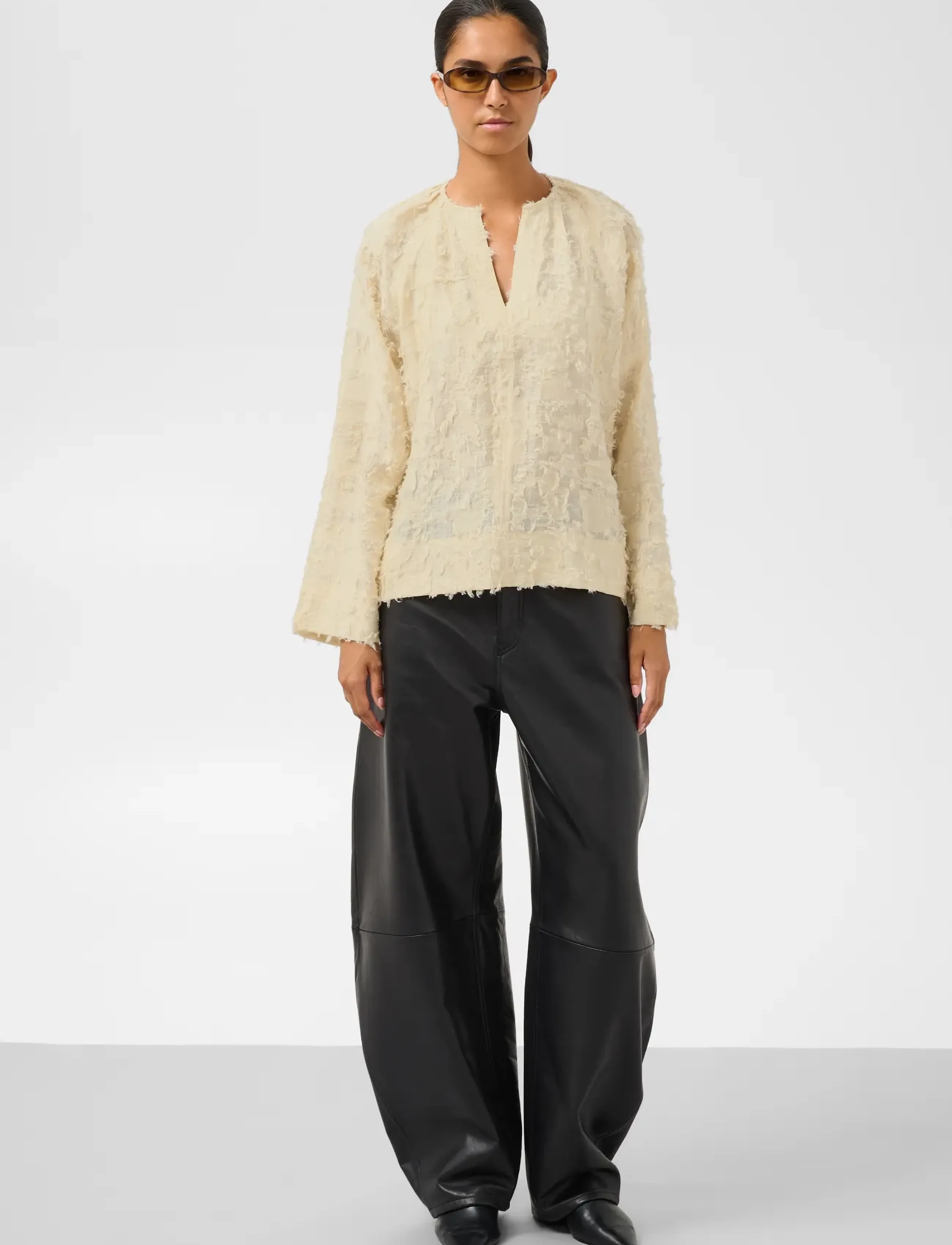 Soaked - SLRochelle Blouse - long sleeved blouses - whisper white - 3