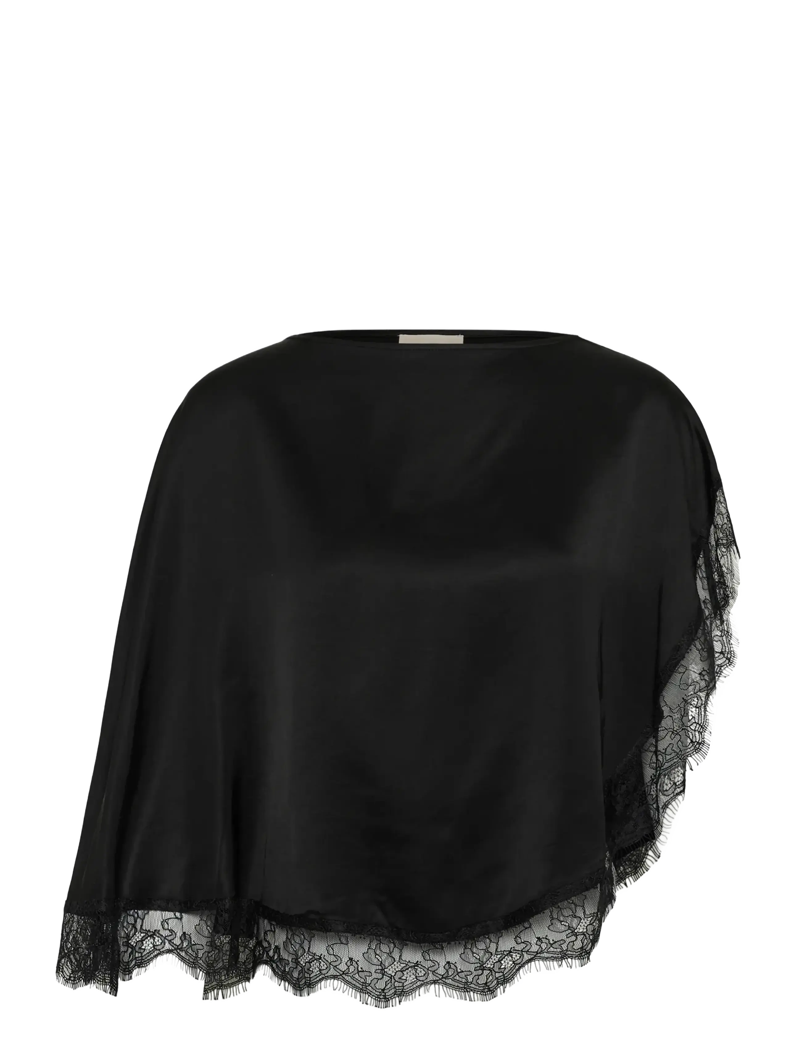 Soaked SLCinna Lace Cape - Topy imprezowe - BLACK / black