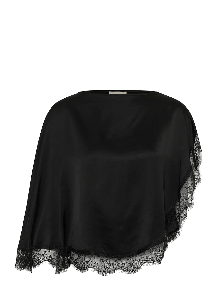 Soaked - SLCinna Lace Cape - speciella tillfällen - black - 1