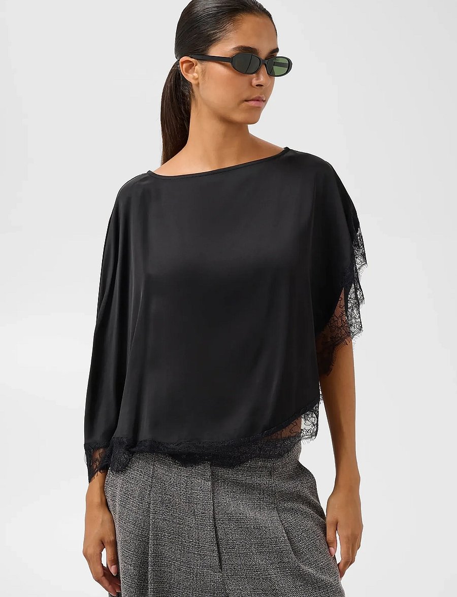 Soaked - SLCinna Lace Cape - speciella tillfällen - black - 3
