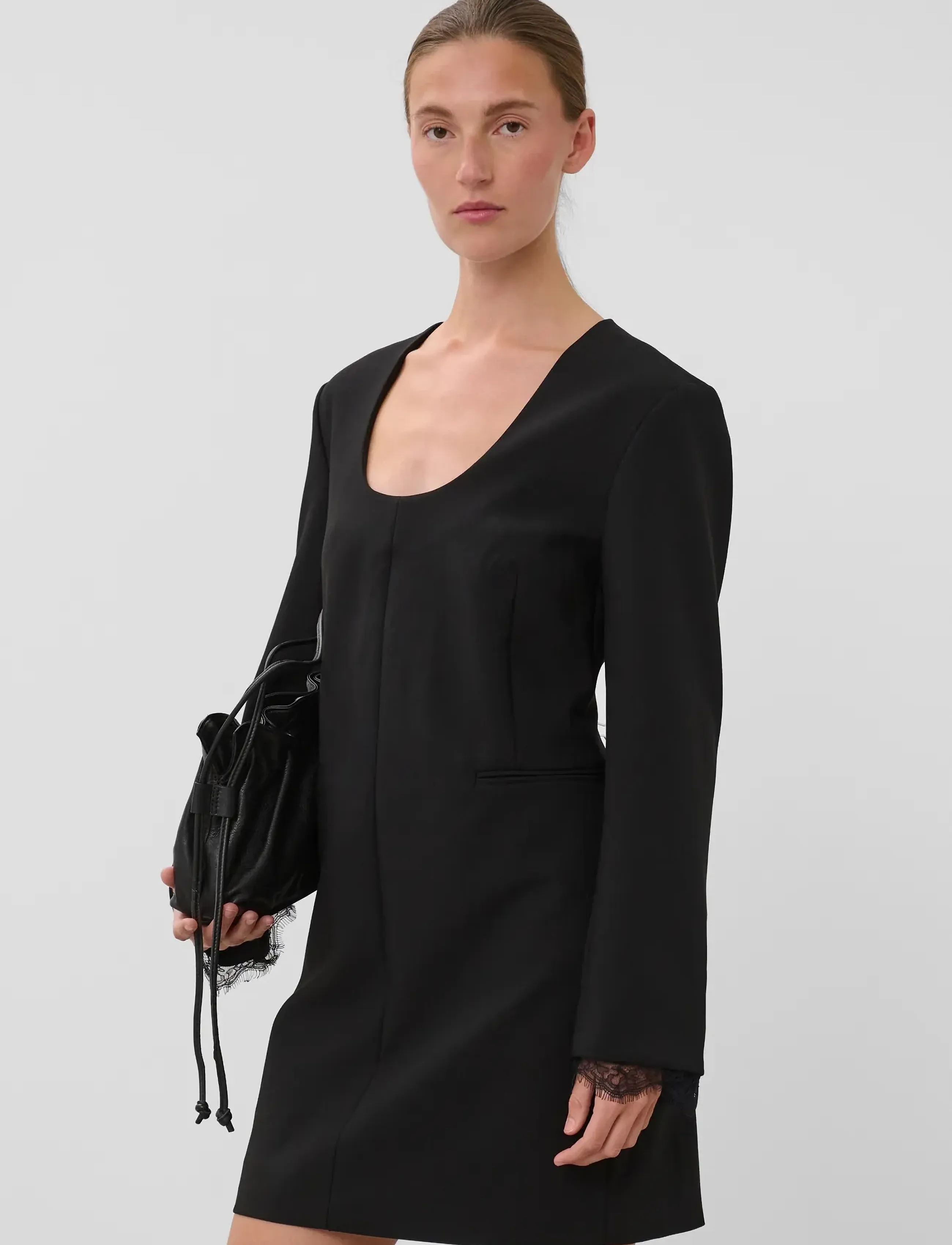 Soaked SLCorinne Suting Dress - Kläder - BLACK / black