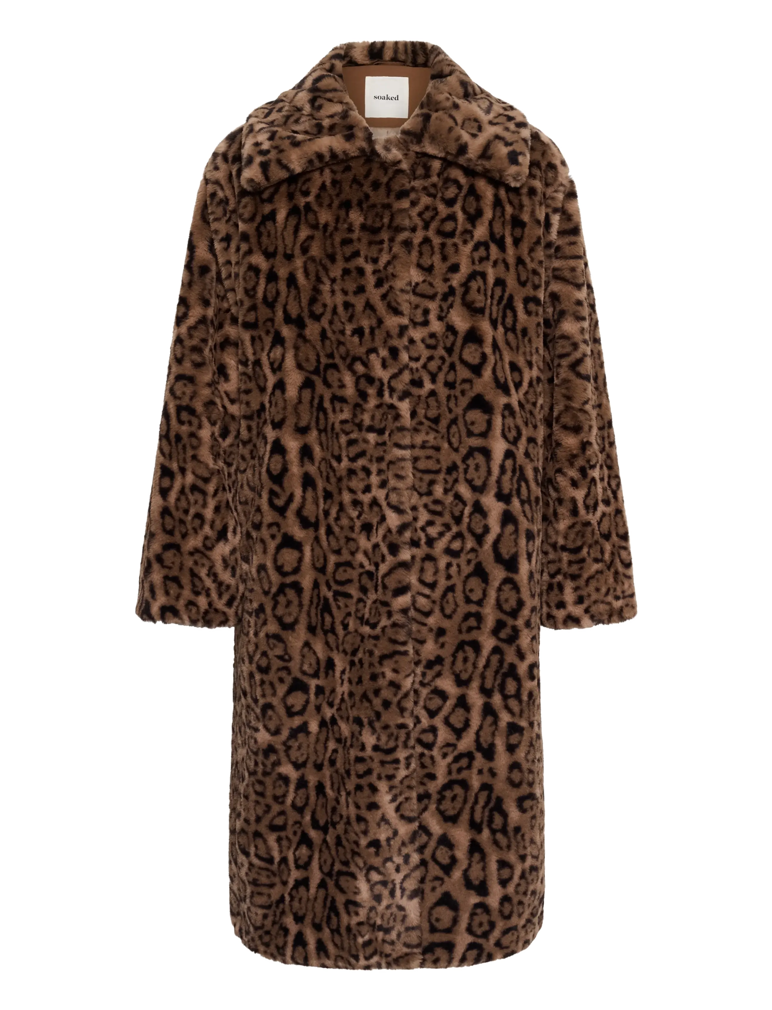 Soaked SLLeona Estacia Coat - Joped ja mantlid - PORTABELLA LEOPARD PATTERN / brown