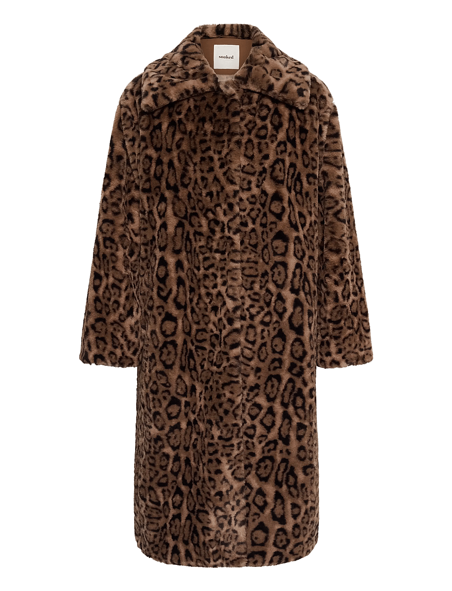Soaked - SLLeona Estacia Coat - portabella leopard pattern - 0