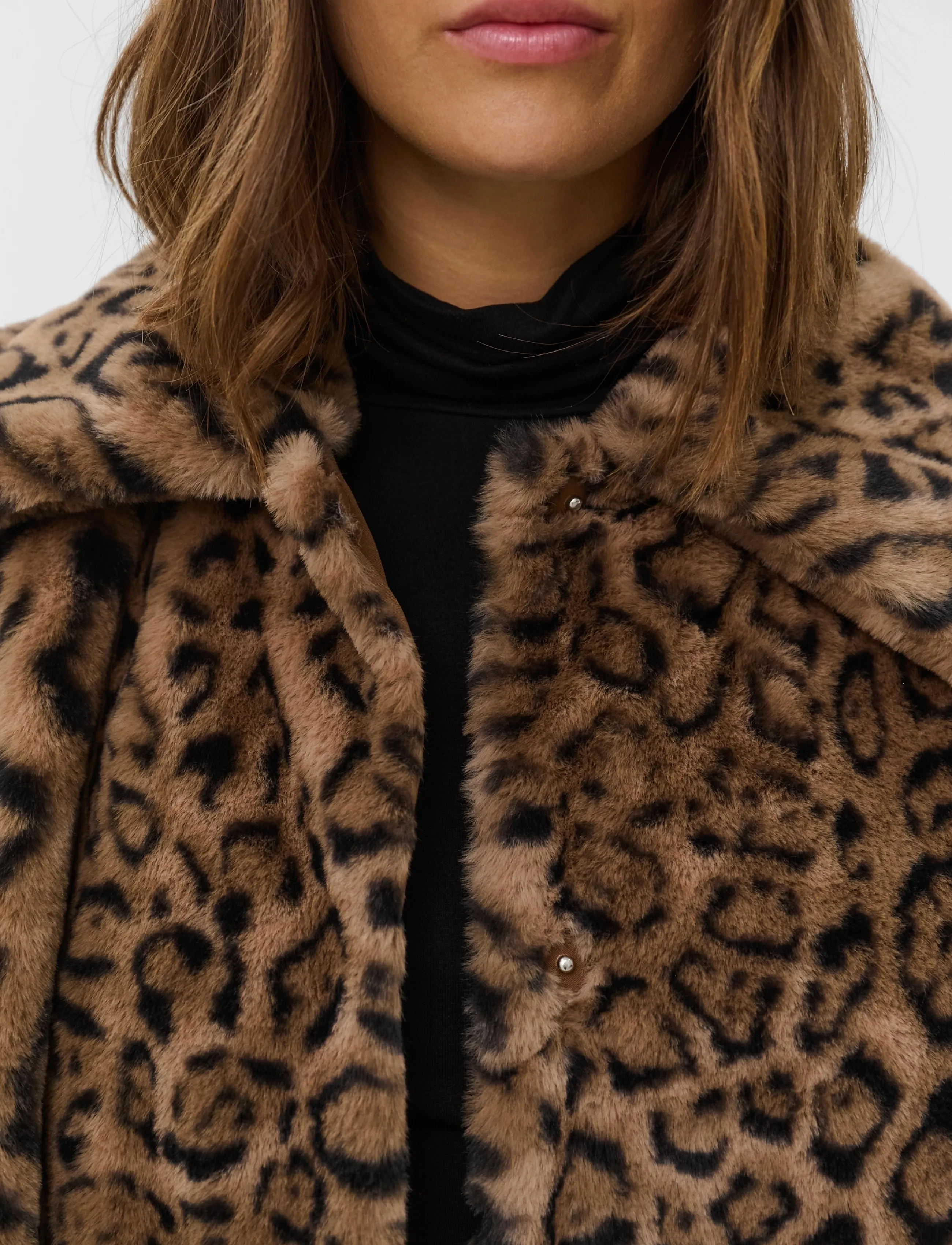 Soaked - SLLeona Estacia Coat - Üleriided - portabella leopard pattern - 5