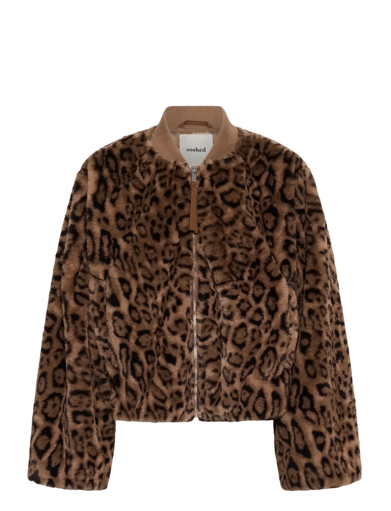 Soaked SLLeona Estacia Bomber Jacket - Jackor - PORTABELLA LEOPARD PATTERN / brown