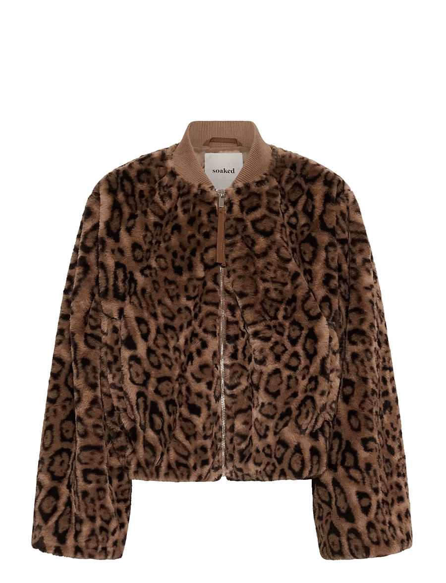 Soaked - SLLeona Estacia Bomber Jacket - portabella leopard pattern - 0