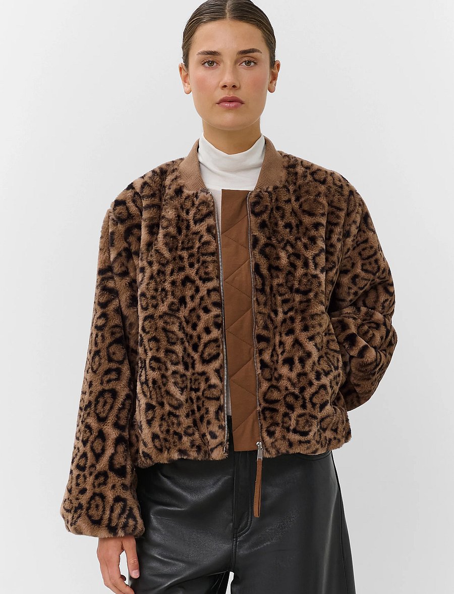 Soaked - SLLeona Estacia Bomber Jacket - spring jackets - portabella leopard pattern - 0