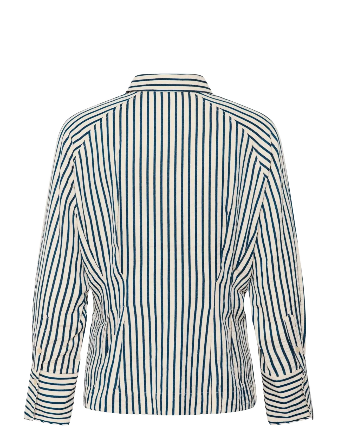 Soaked - SLToledo Pleated Shirt - long-sleeved shirts - stripe white blue - 2