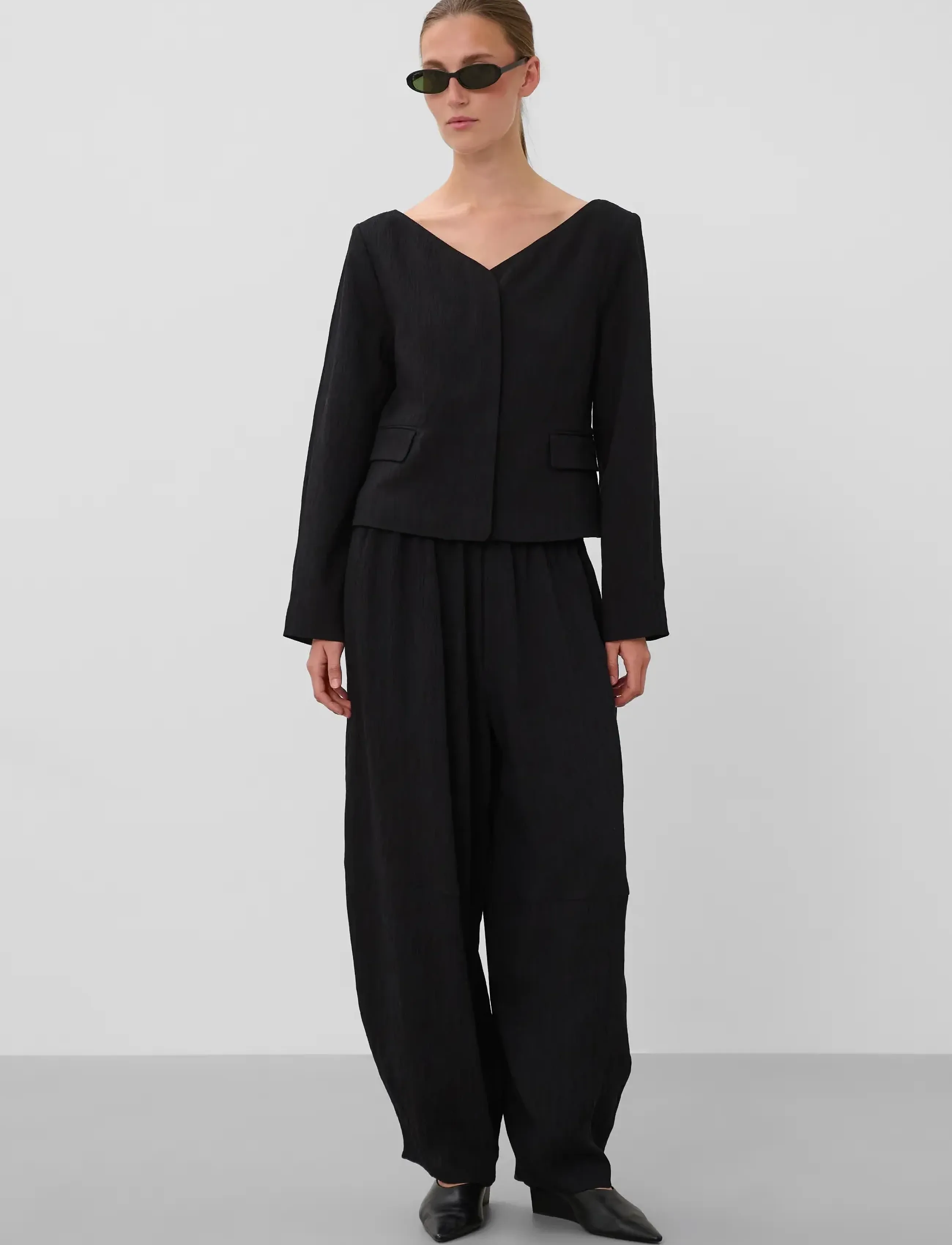 Soaked - SLCevilla Pants - hosen mit geradem bein - black - 3