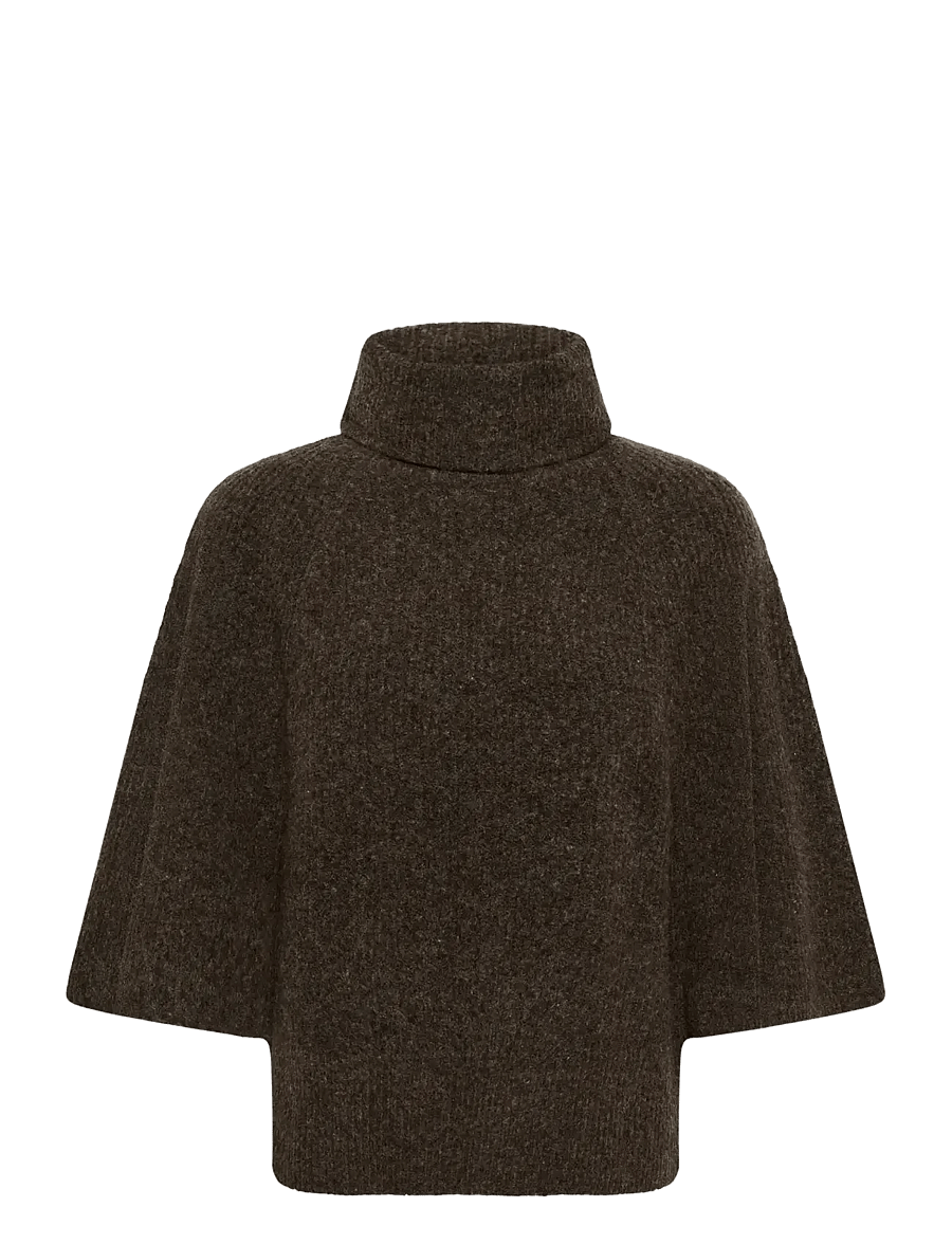 Soaked - SLBean Flare Pullover - jumpers - chocolate brown melange - 1