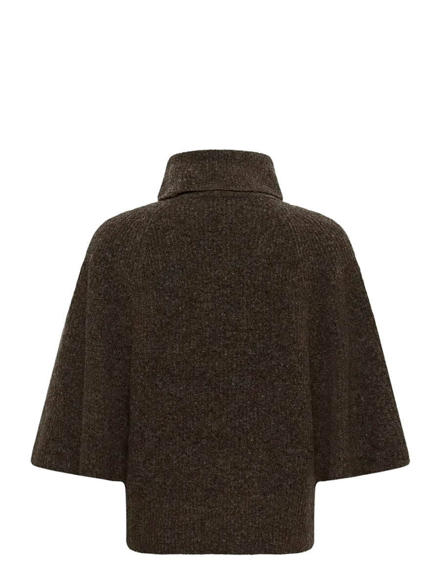 Soaked - SLBean Flare Pullover - jumpers - chocolate brown melange - 2