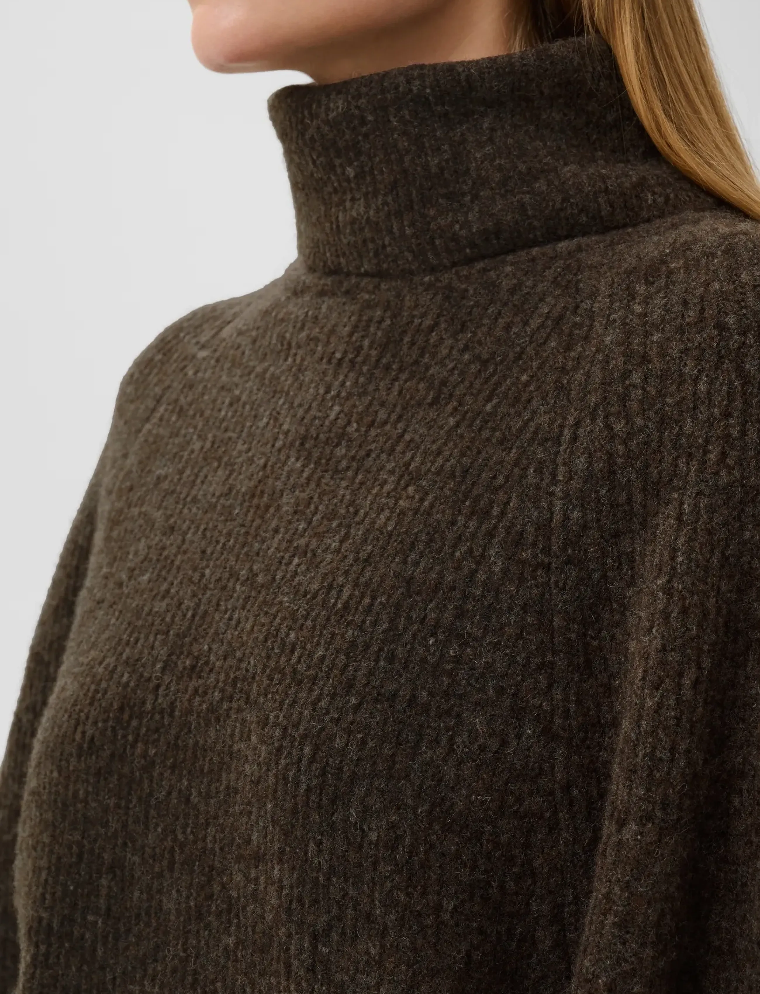 Soaked - SLBean Flare Pullover - jumpers - chocolate brown melange - 5