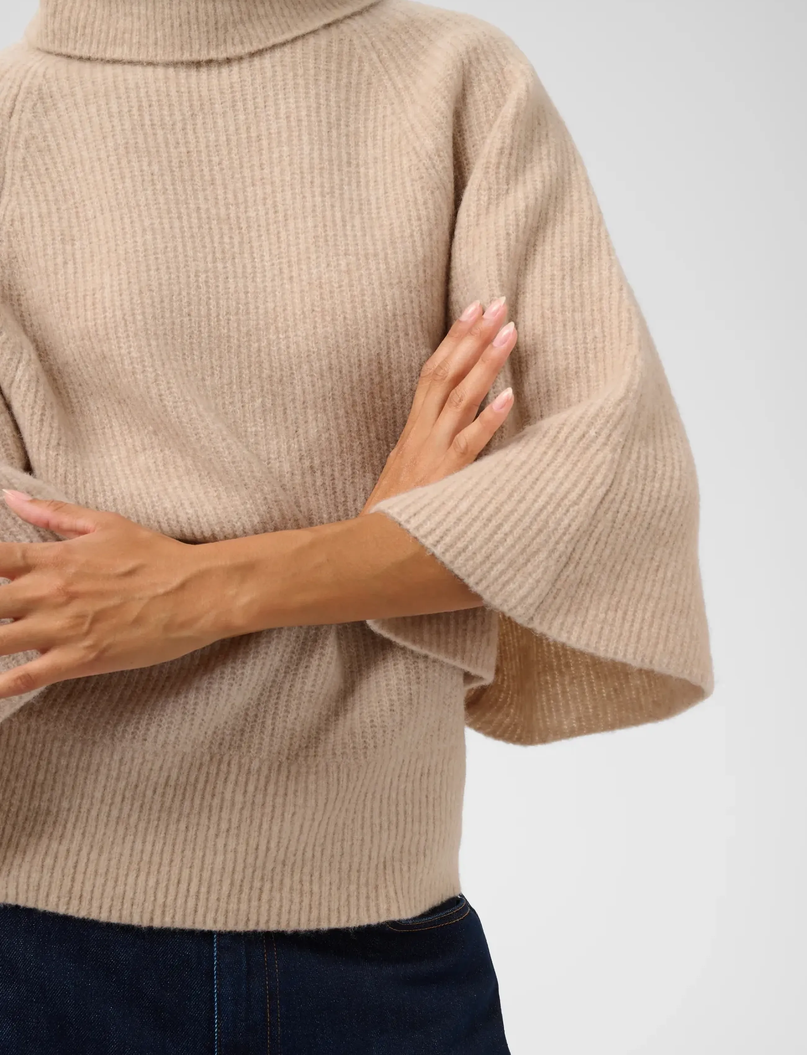 Soaked - SLBean Flare Pullover - jumpers - wood ash melange - 5