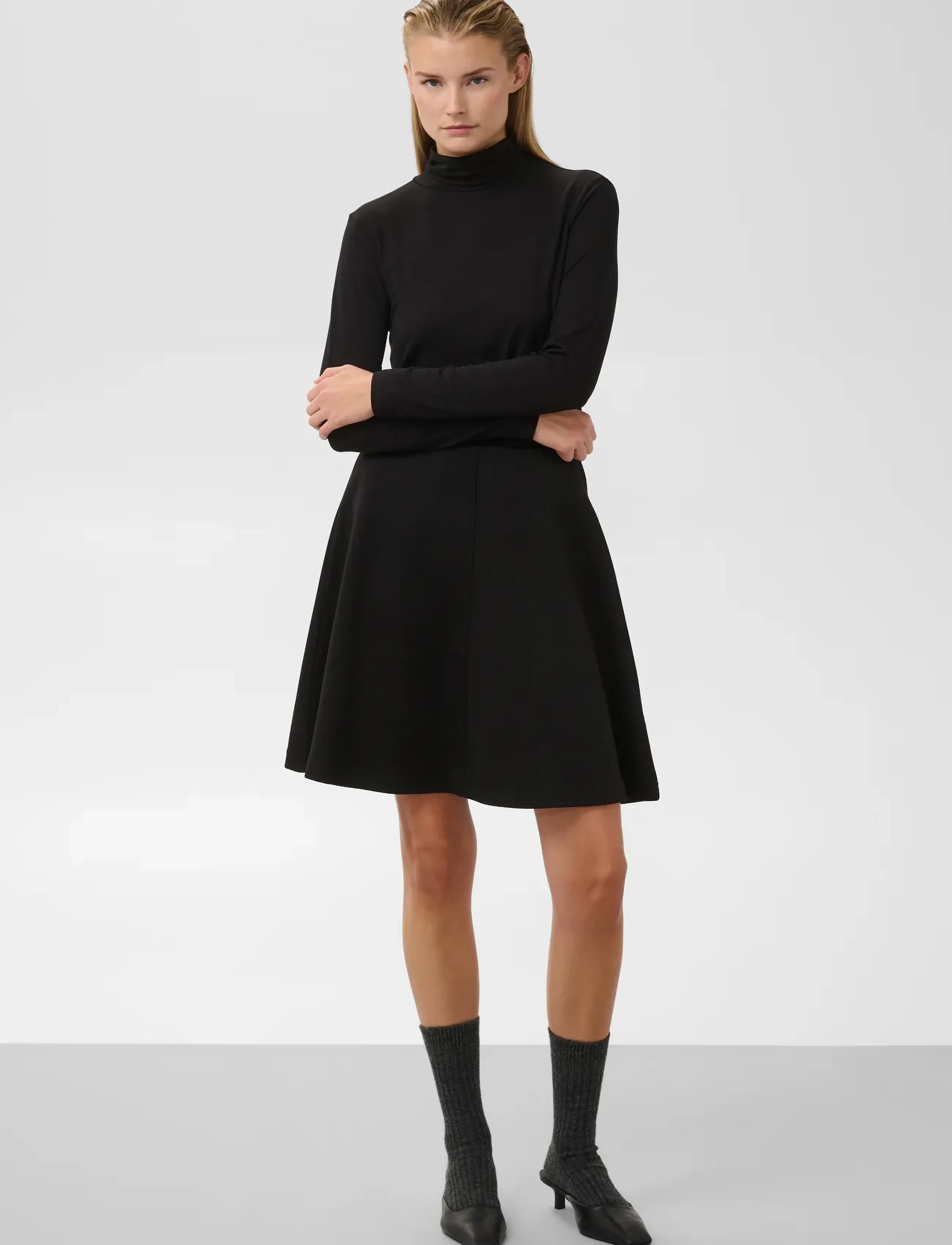 Soaked - SLMarigold Skater Skirt - strickröcke - black - 3