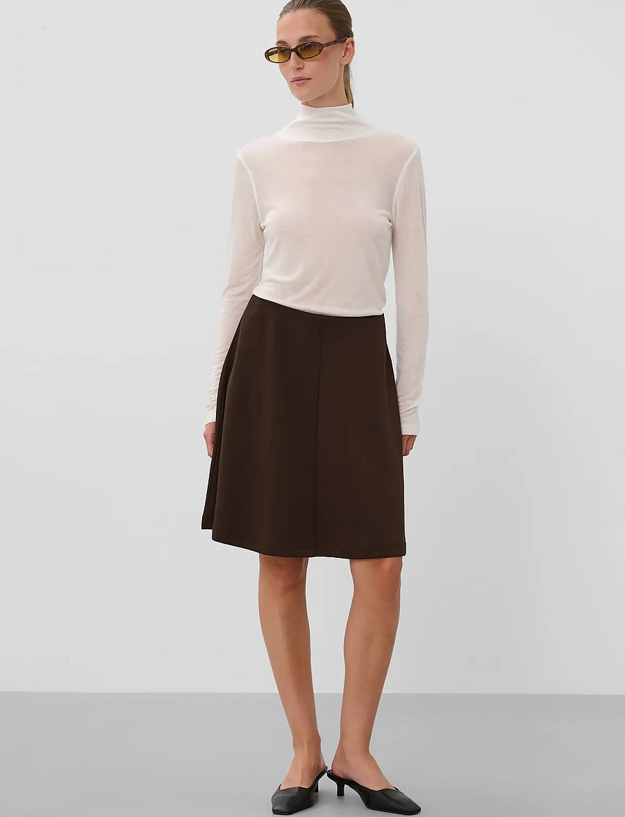 Soaked - SLMarigold Skater Skirt - knitted skirts - chocolate brown - 3