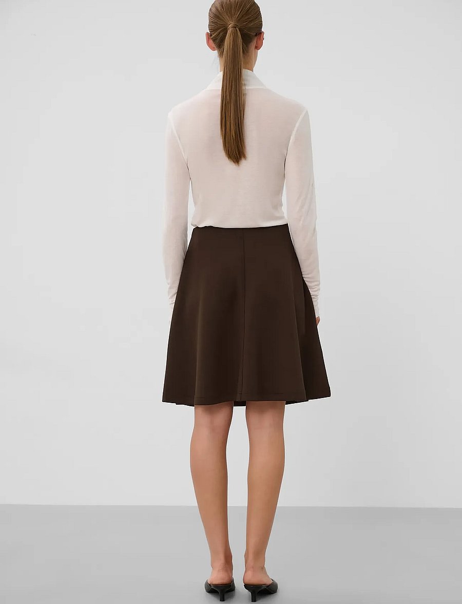 Soaked - SLMarigold Skater Skirt - knitted skirts - chocolate brown - 4