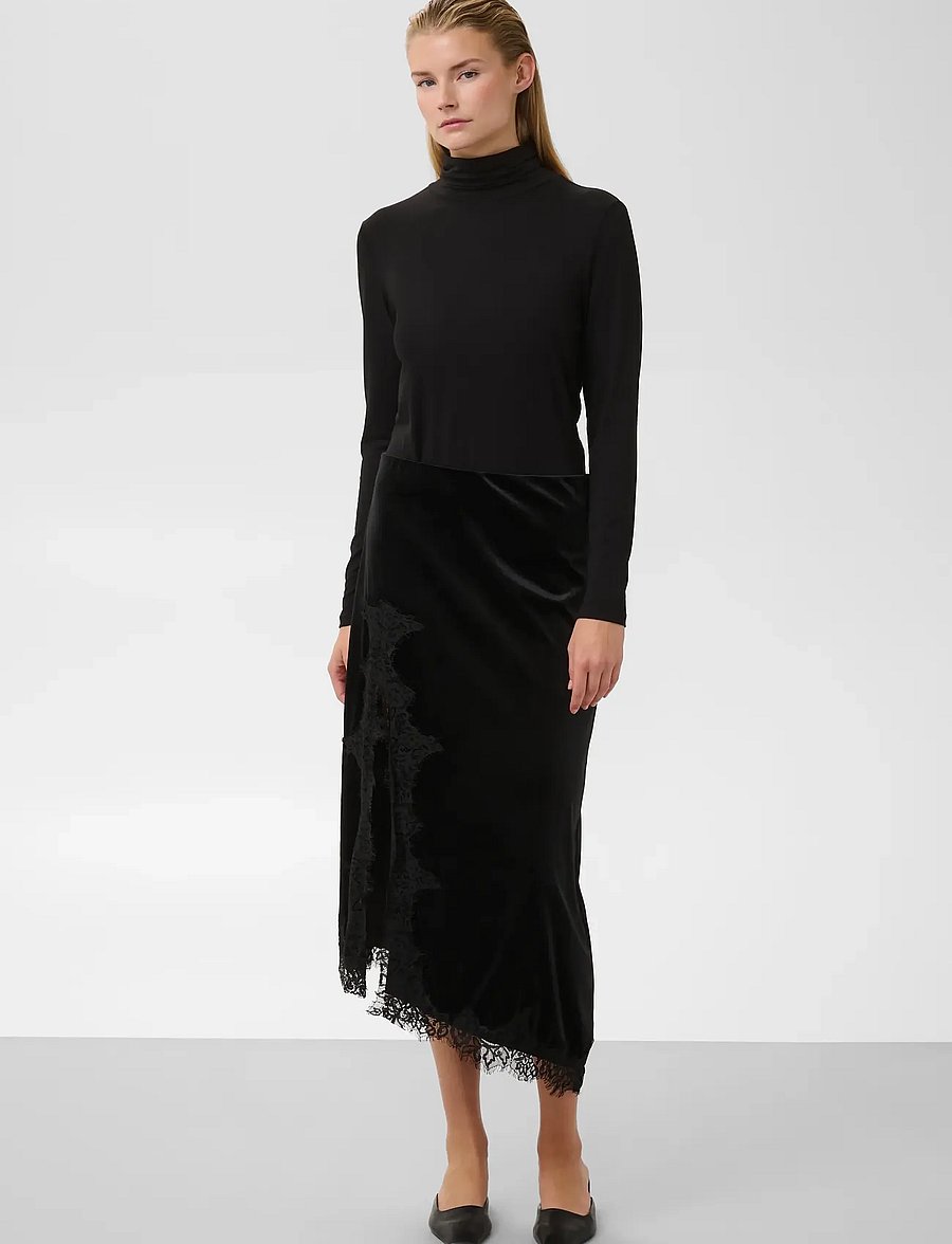 Soaked - SLVelera Lace Skirt - midi skirts - black - 3