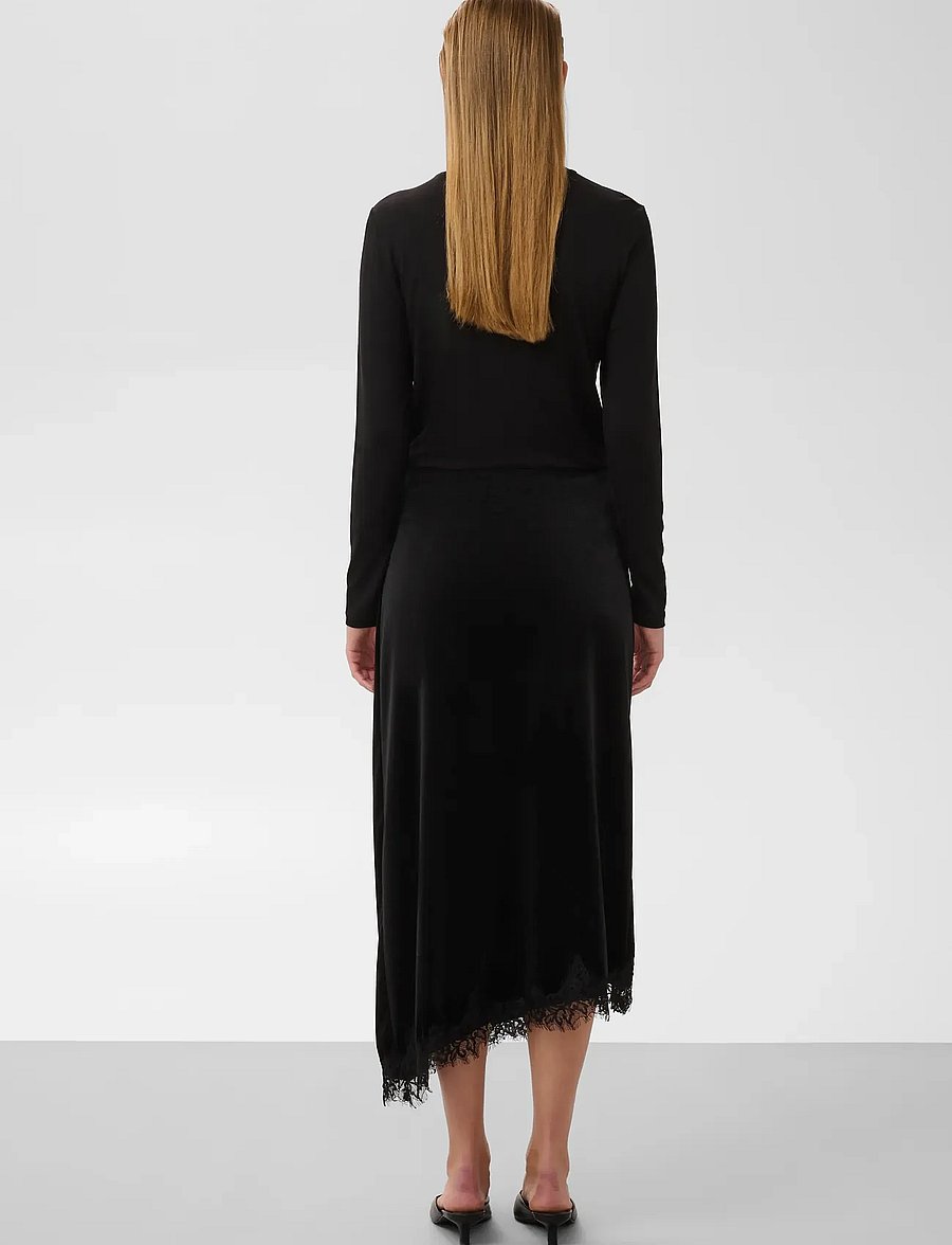 Soaked - SLVelera Lace Skirt - midi skirts - black - 4