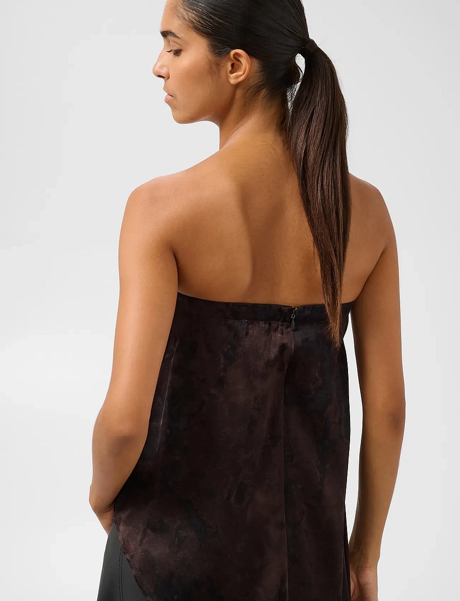 Soaked - SLCinna Asymetric Top - short-sleeved blouses - brown shadows - 5