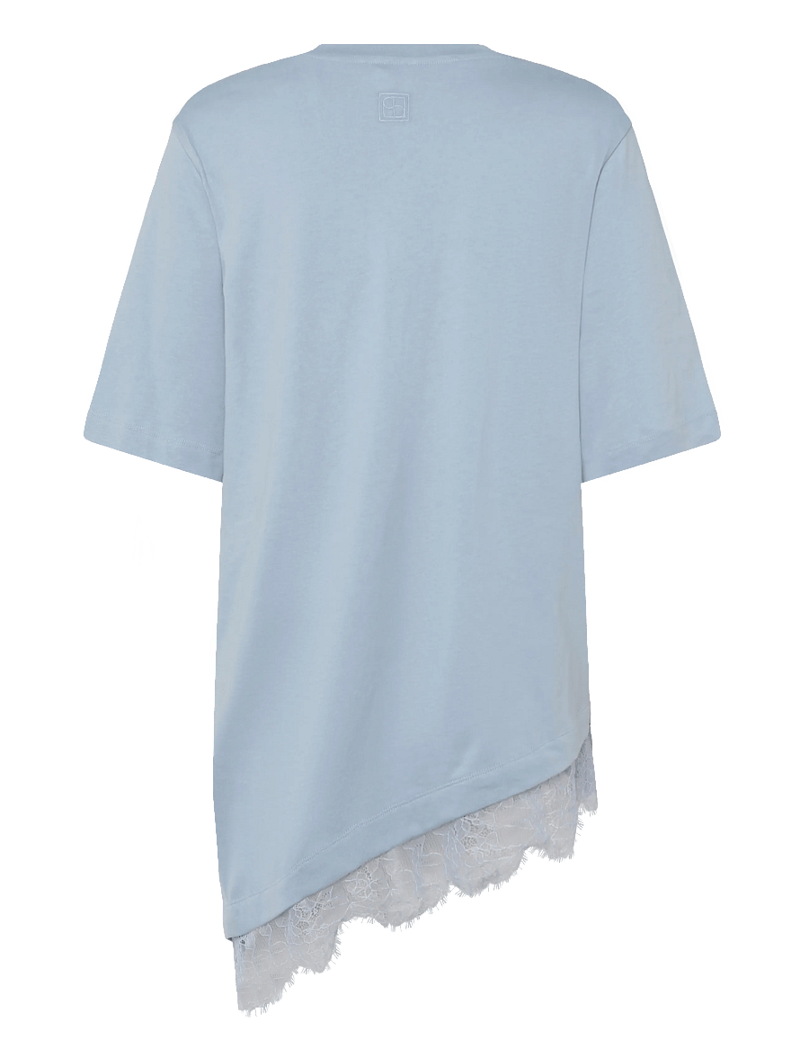 Soaked - SLJina Lace Tee - t-shirts - ashley blue - 2