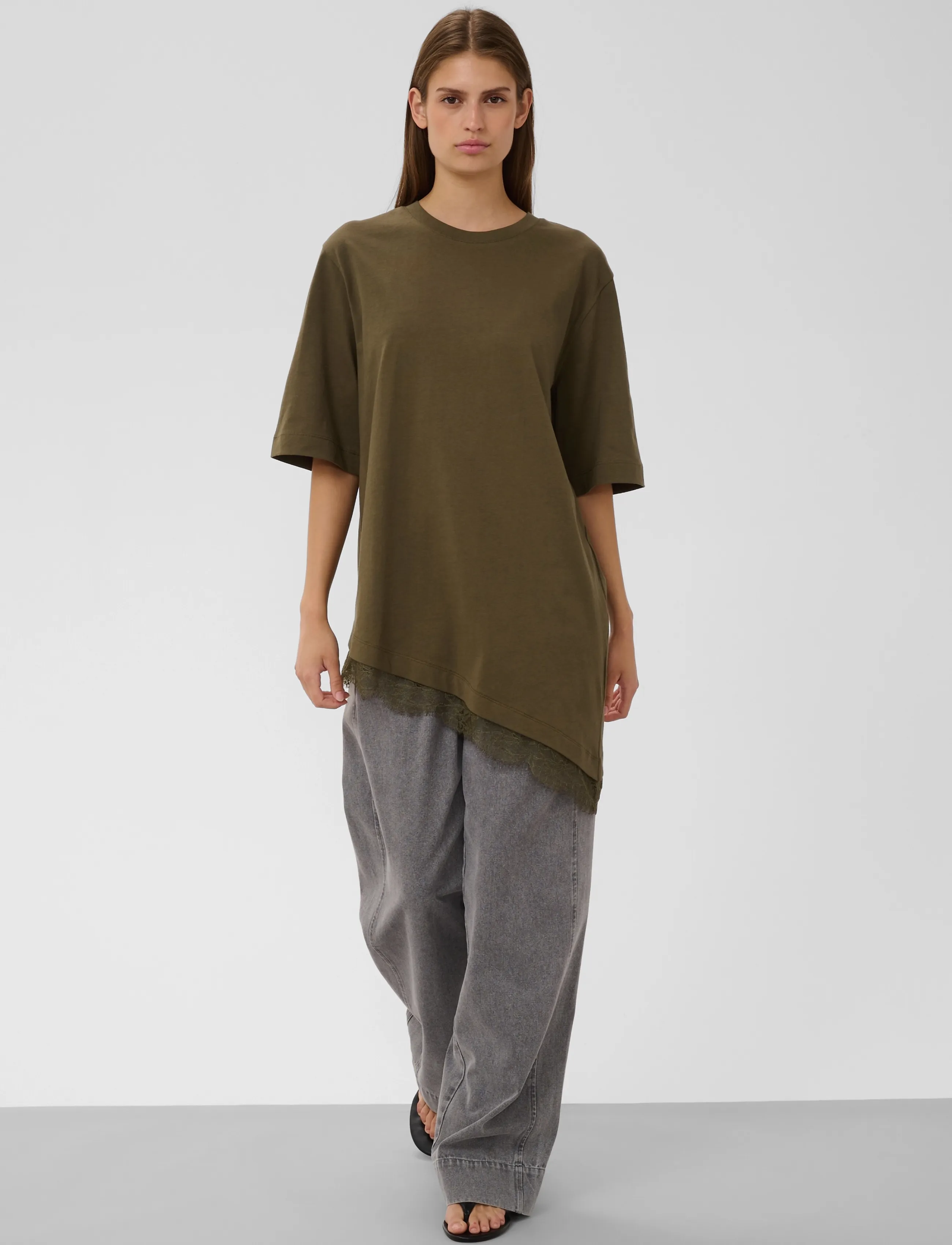 Soaked - SLJina Lace Tee - beech - 3