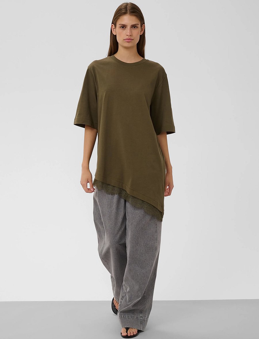 Soaked - SLJina Lace Tee - beech - 3