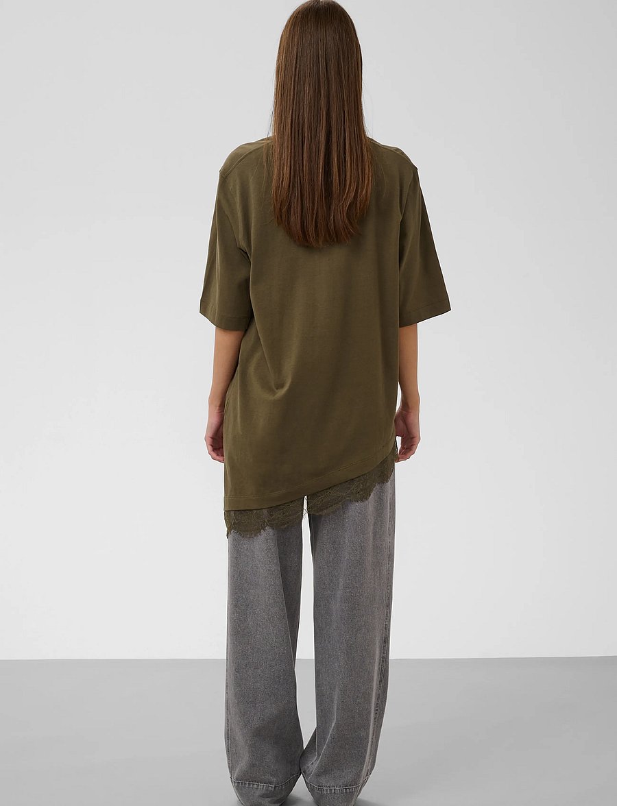 Soaked - SLJina Lace Tee - beech - 4